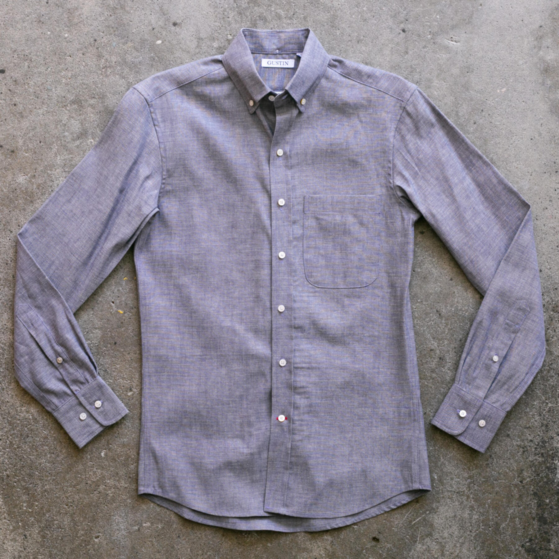 gustin #512 purple chambray