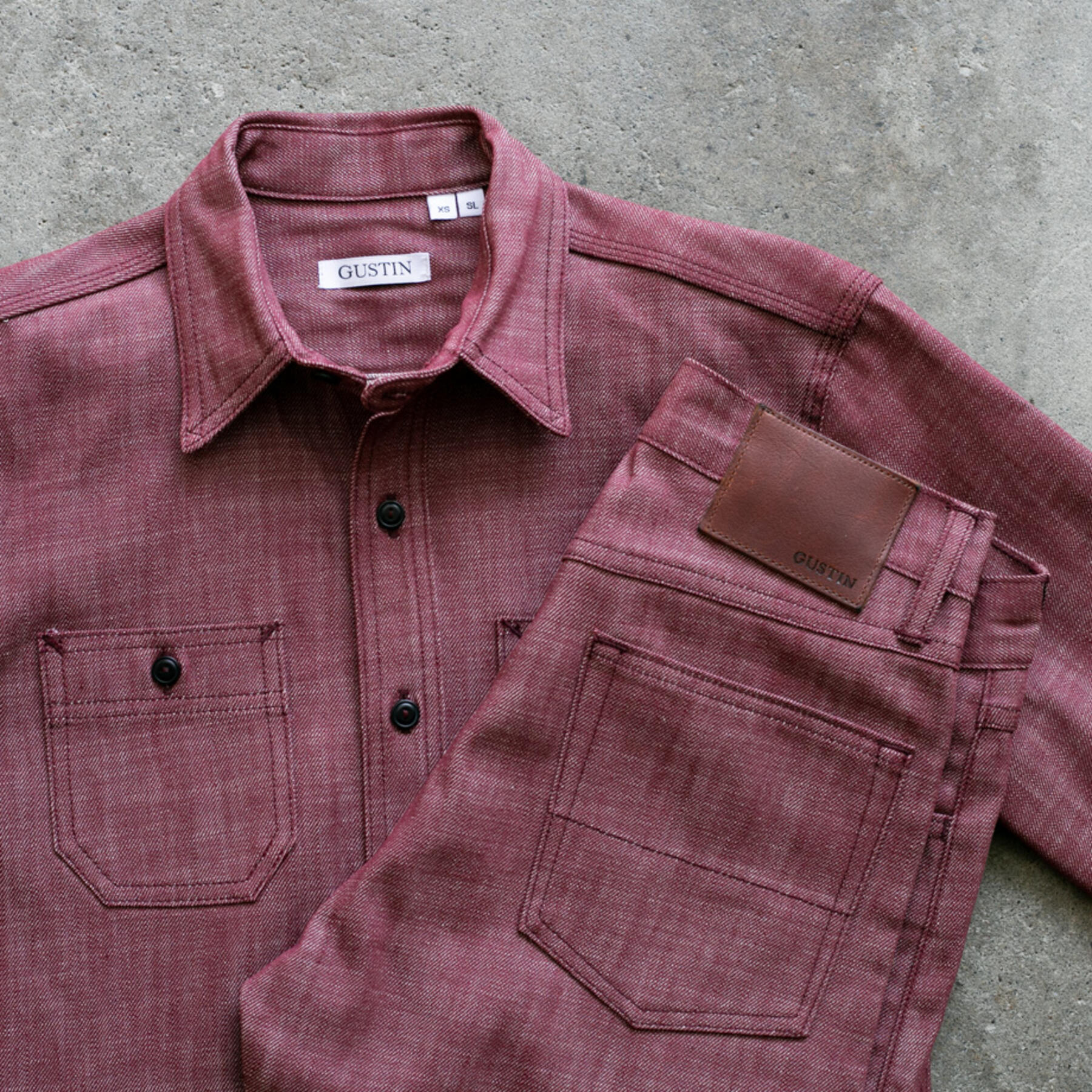 gustin #79 cone oxblood workshirt