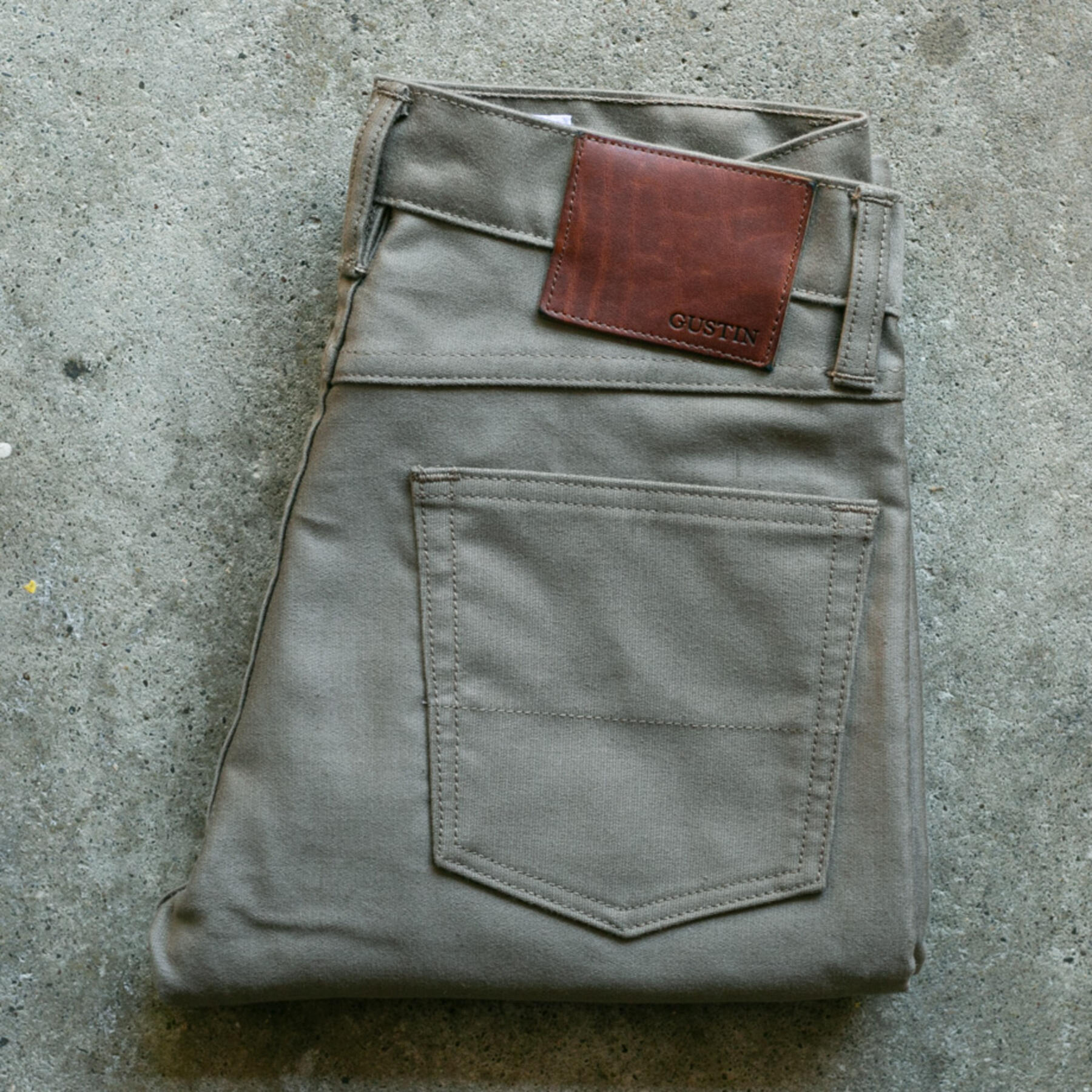 gustin #95 military corduroy 5 pocket - green-grey