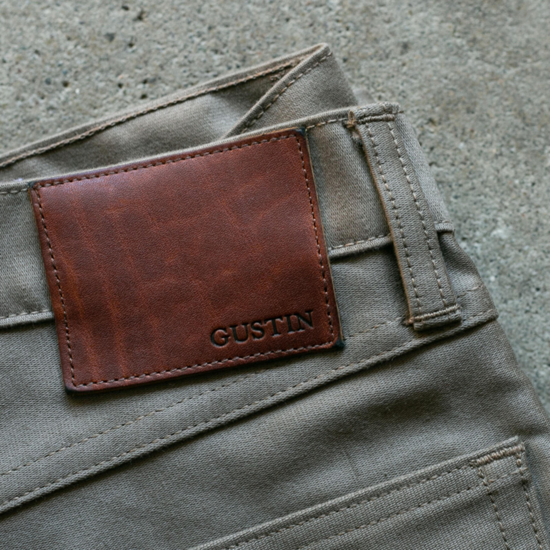 gustin #95 military corduroy 5 pocket - green-grey