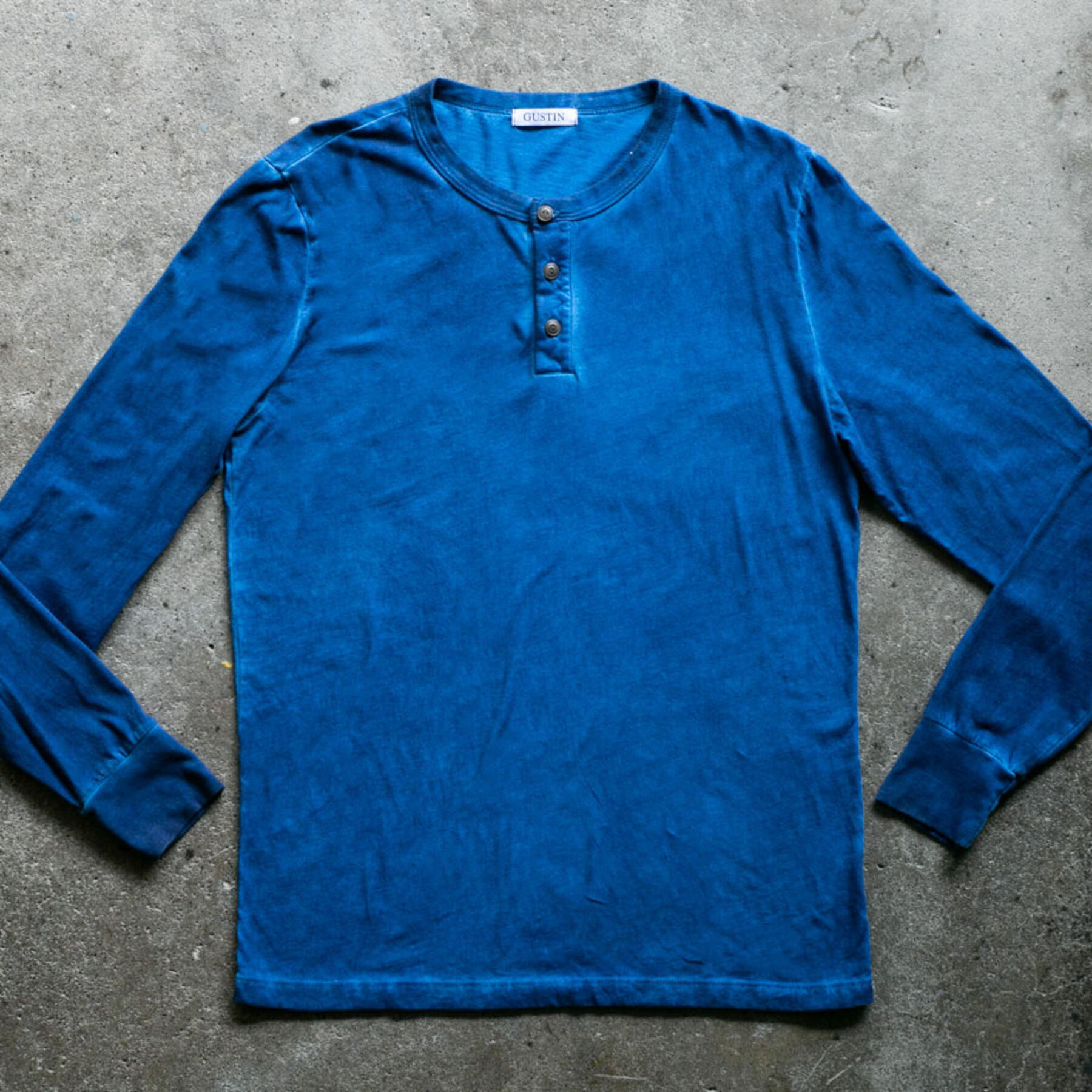 gustin vintage wash henley 3 pack (oxblood, royal, teal)