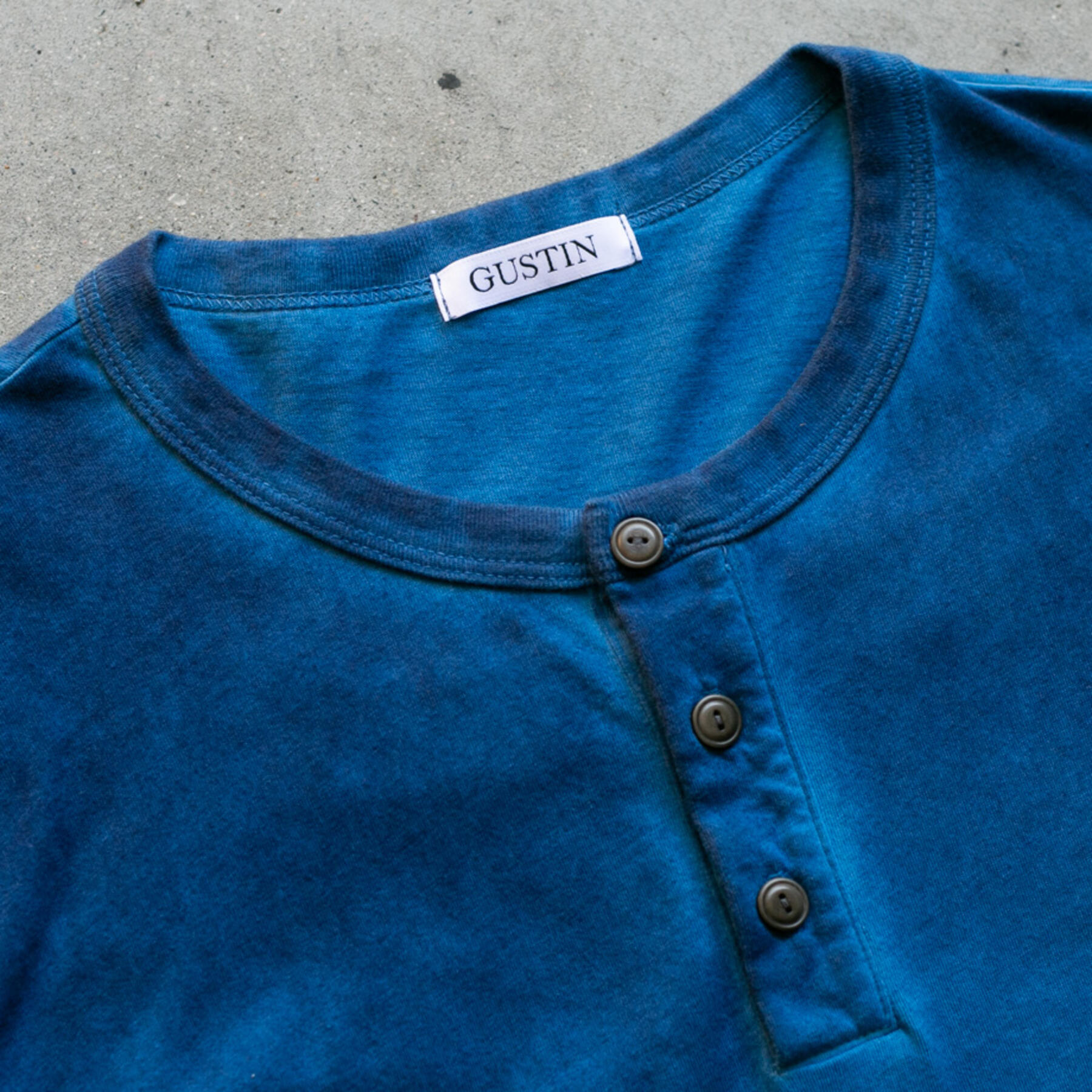 gustin vintage wash henley 3 pack (oxblood, royal, teal)