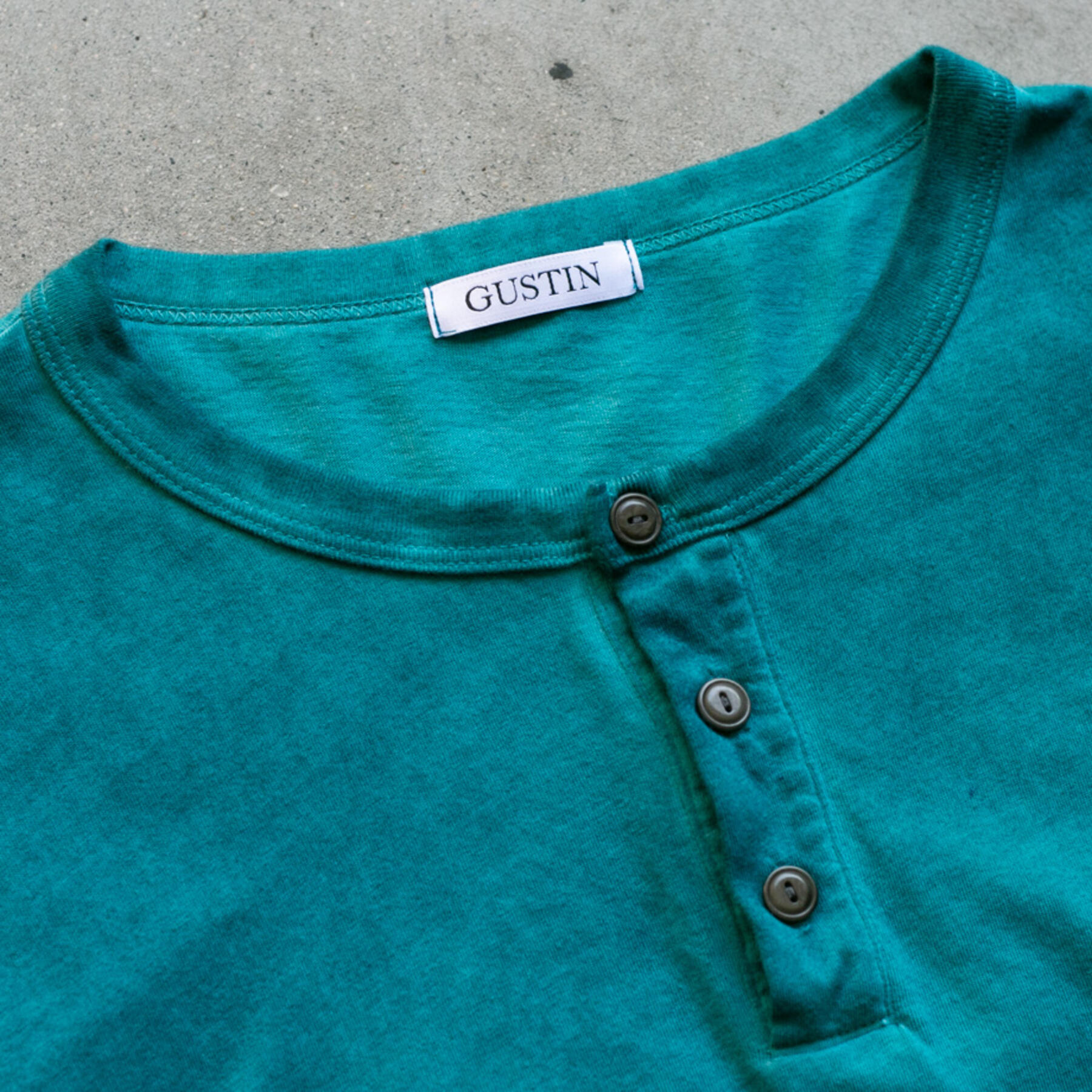 gustin vintage wash henley 3 pack (oxblood, royal, teal)