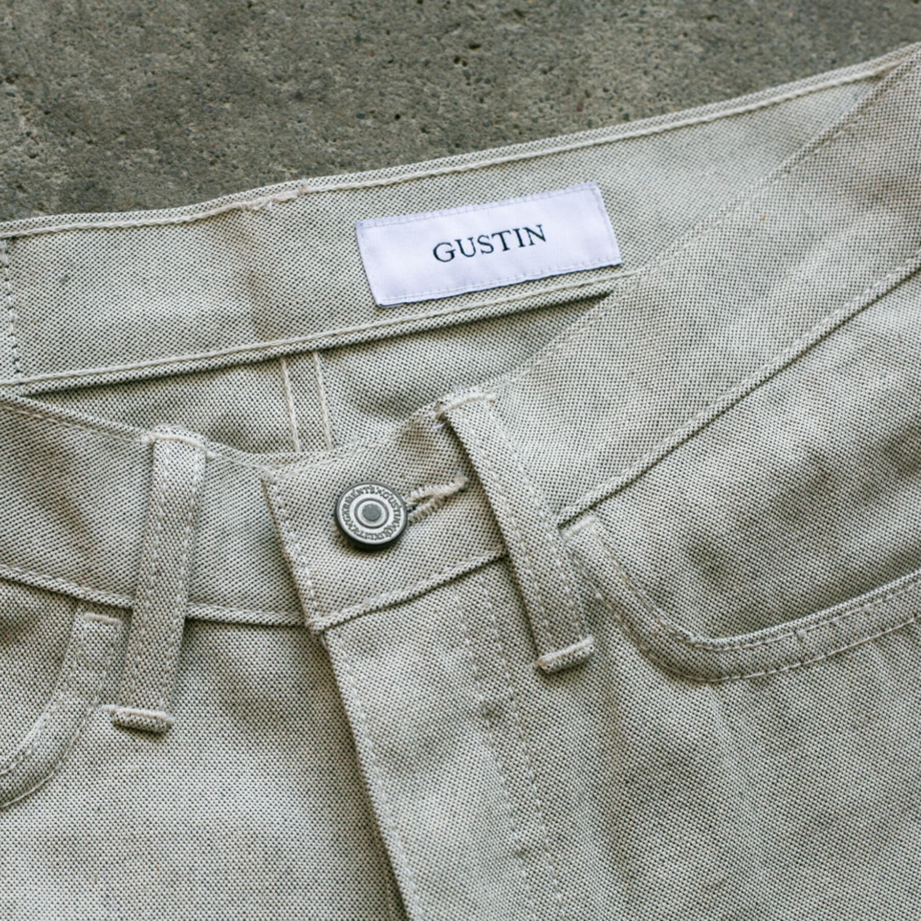 gustin #99 cone salt & pepper canvas 5 pocket