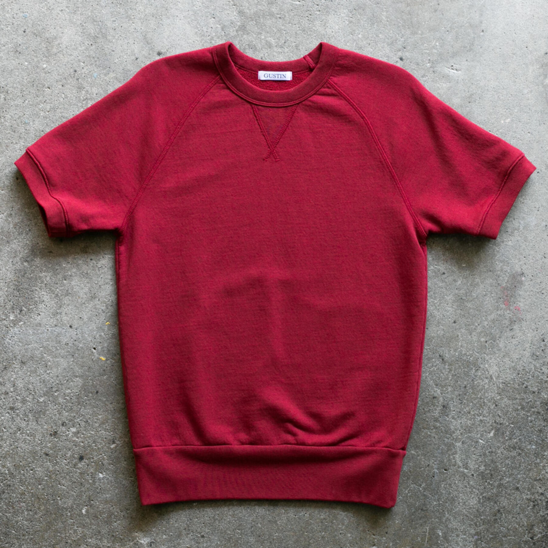 gustin short sleeve sweatshirt 4 pack (oxblood, black, royal, red)