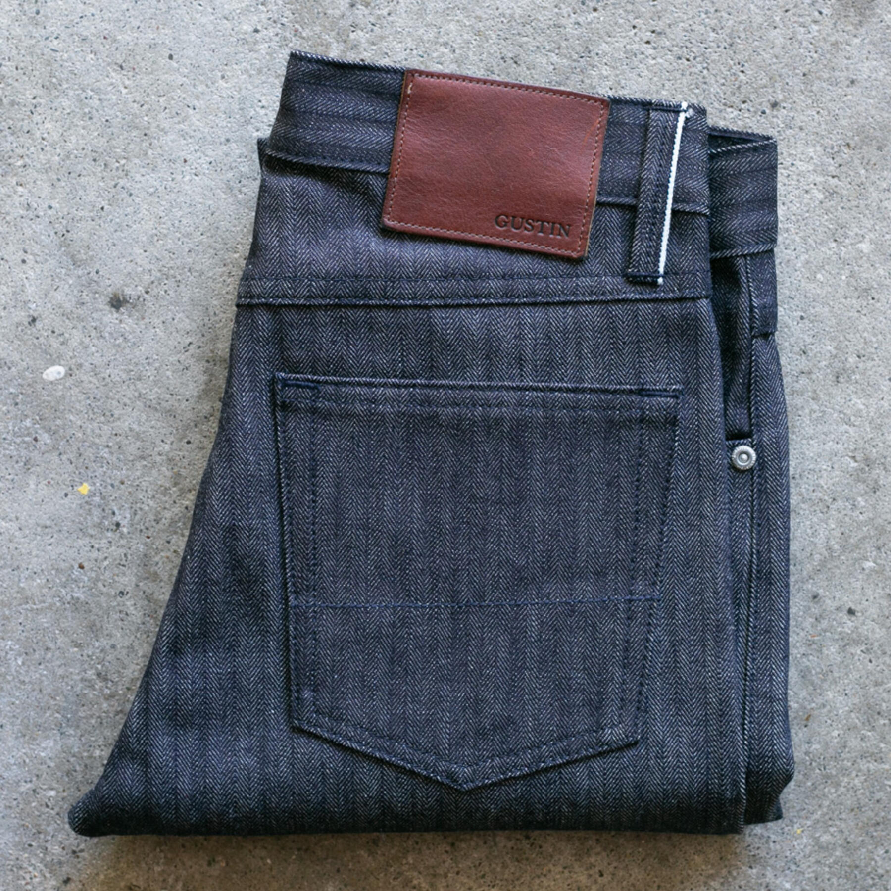 gustin #502 japan selvedge herringbone