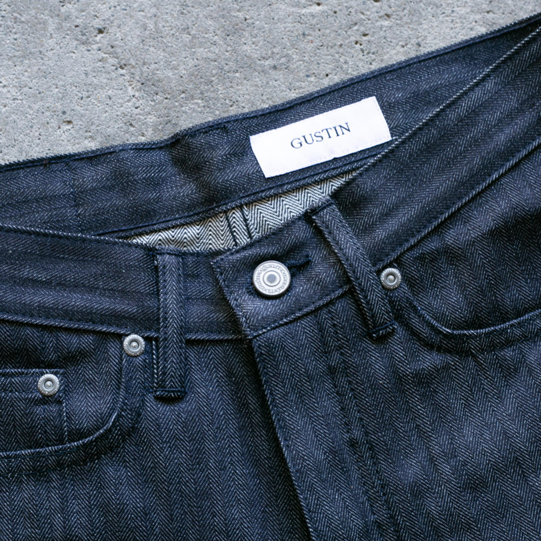 gustin #502 japan selvedge herringbone