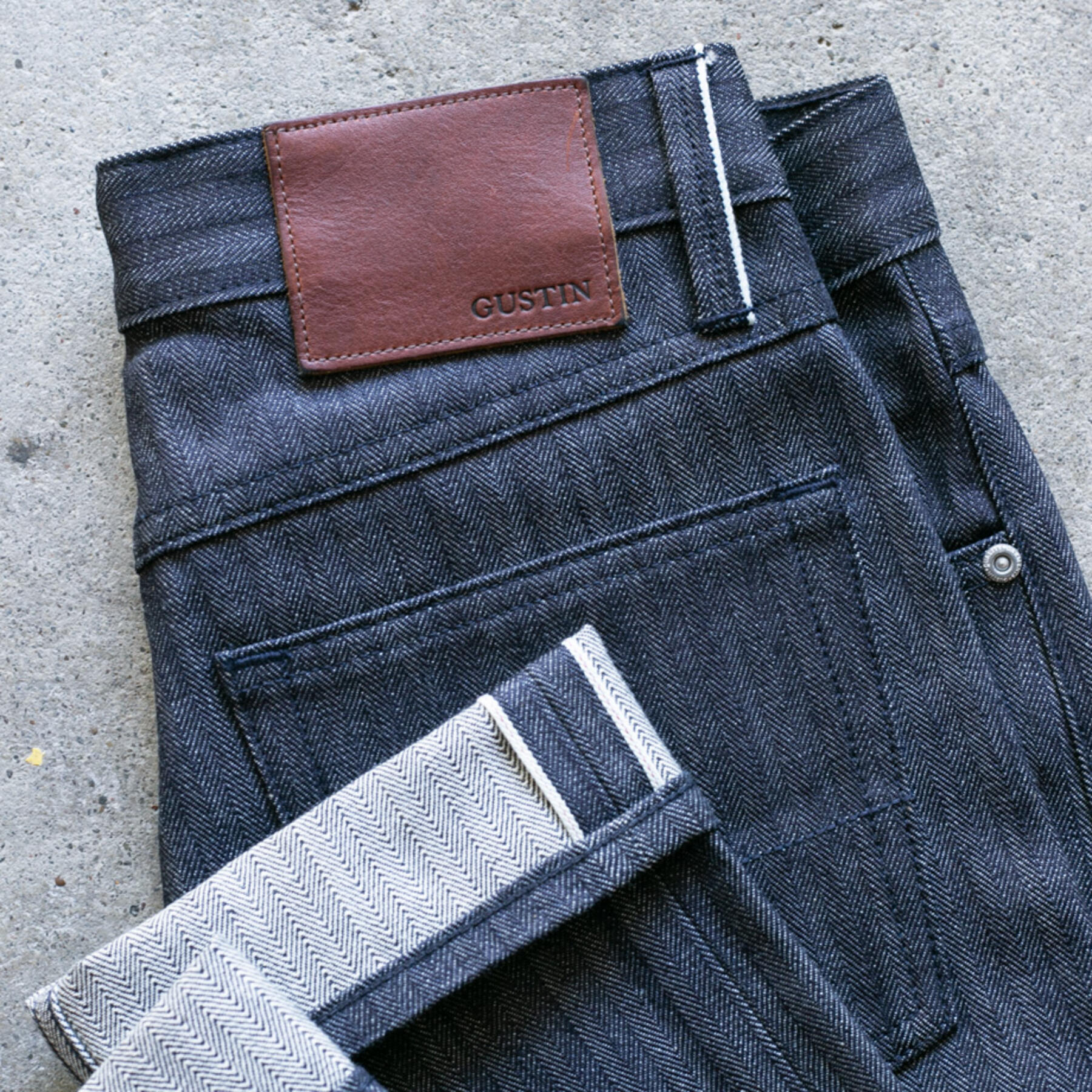 gustin #502 japan selvedge herringbone