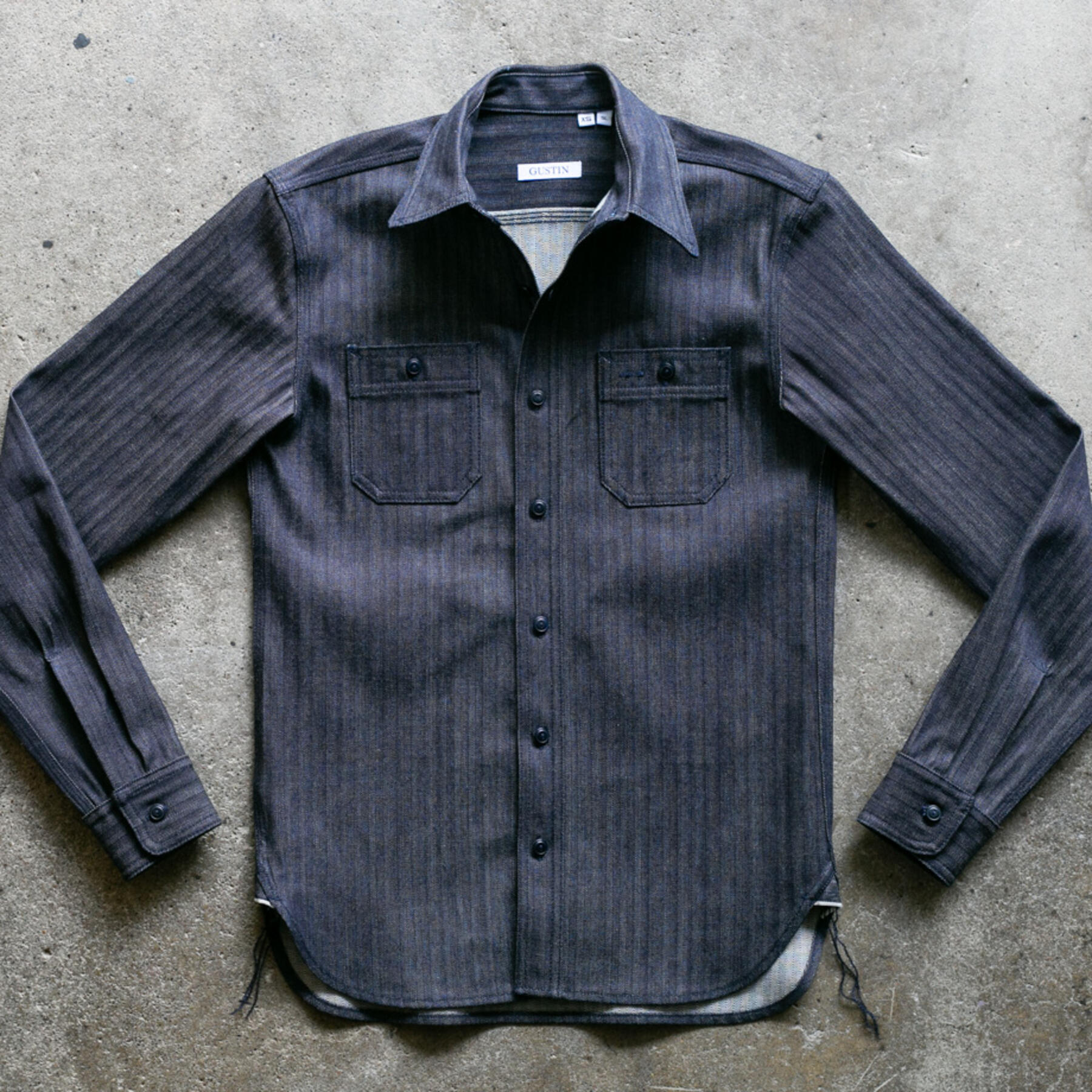 gustin #85 japan selvedge herringbone workshirt