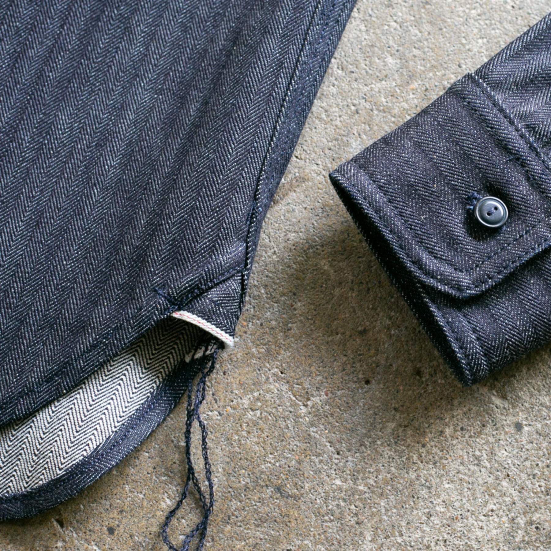 gustin #85 japan selvedge herringbone workshirt