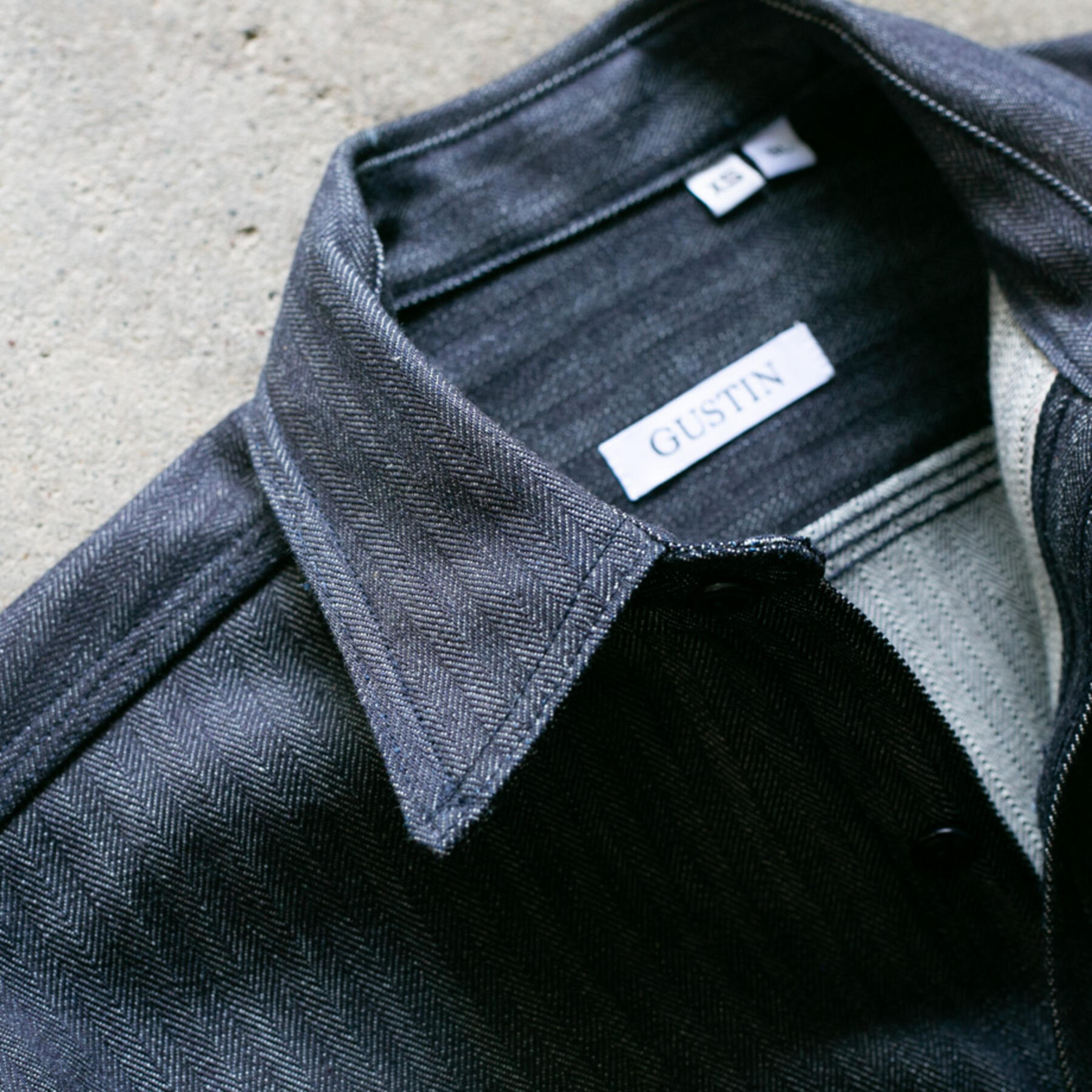 gustin #85 japan selvedge herringbone workshirt