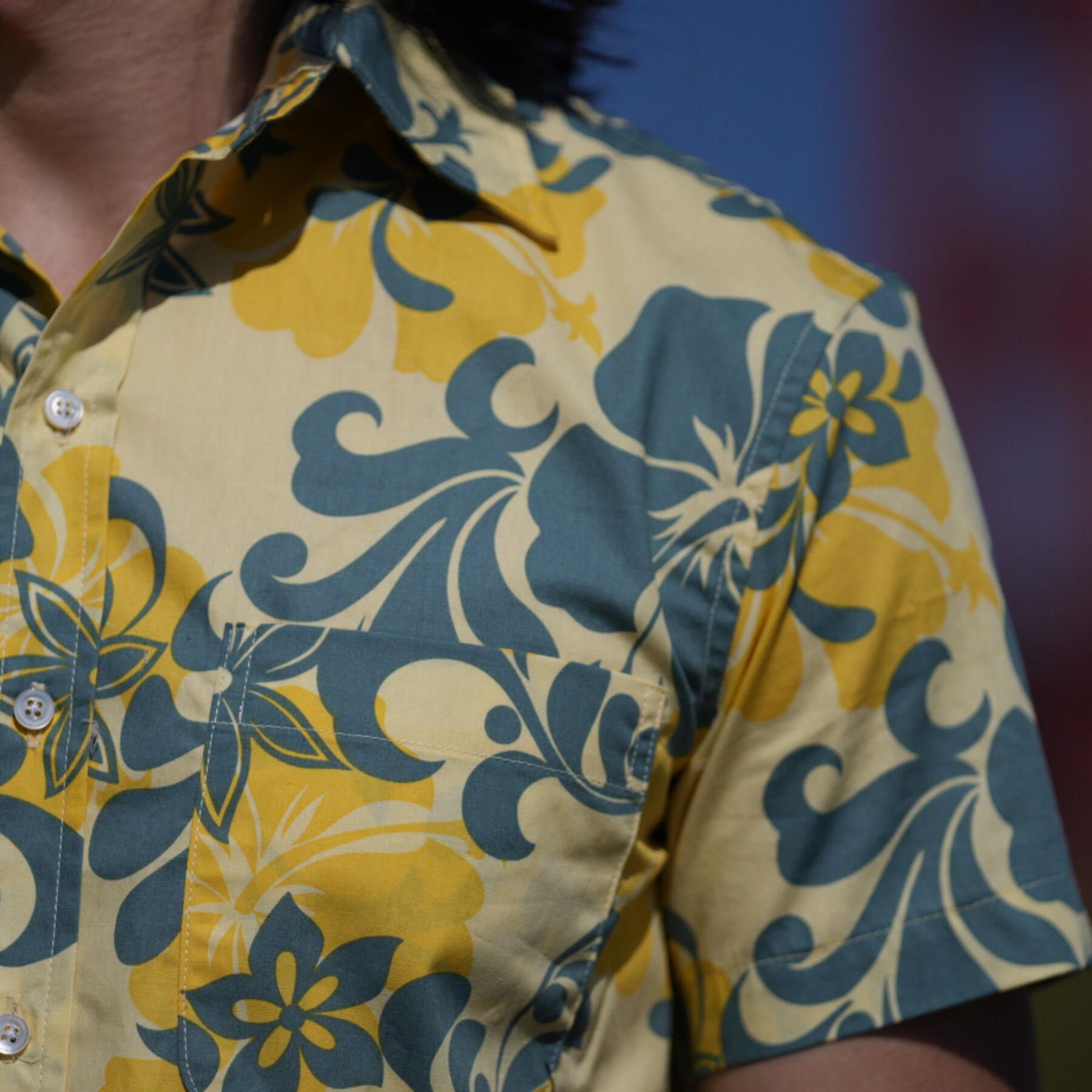 gustin #759 army mustard floral short sleeve shirt
