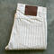 gustin #106 japan pinstripe herringbone 5 pocket - natural