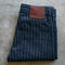 gustin #104 japan pinstripe herringbone 5 pocket - navy