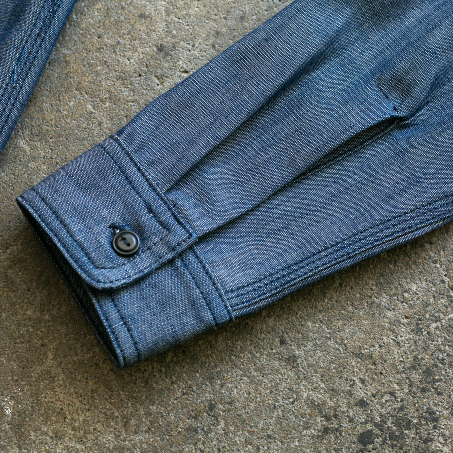 gustin #87 cone indigo chambray workshirt