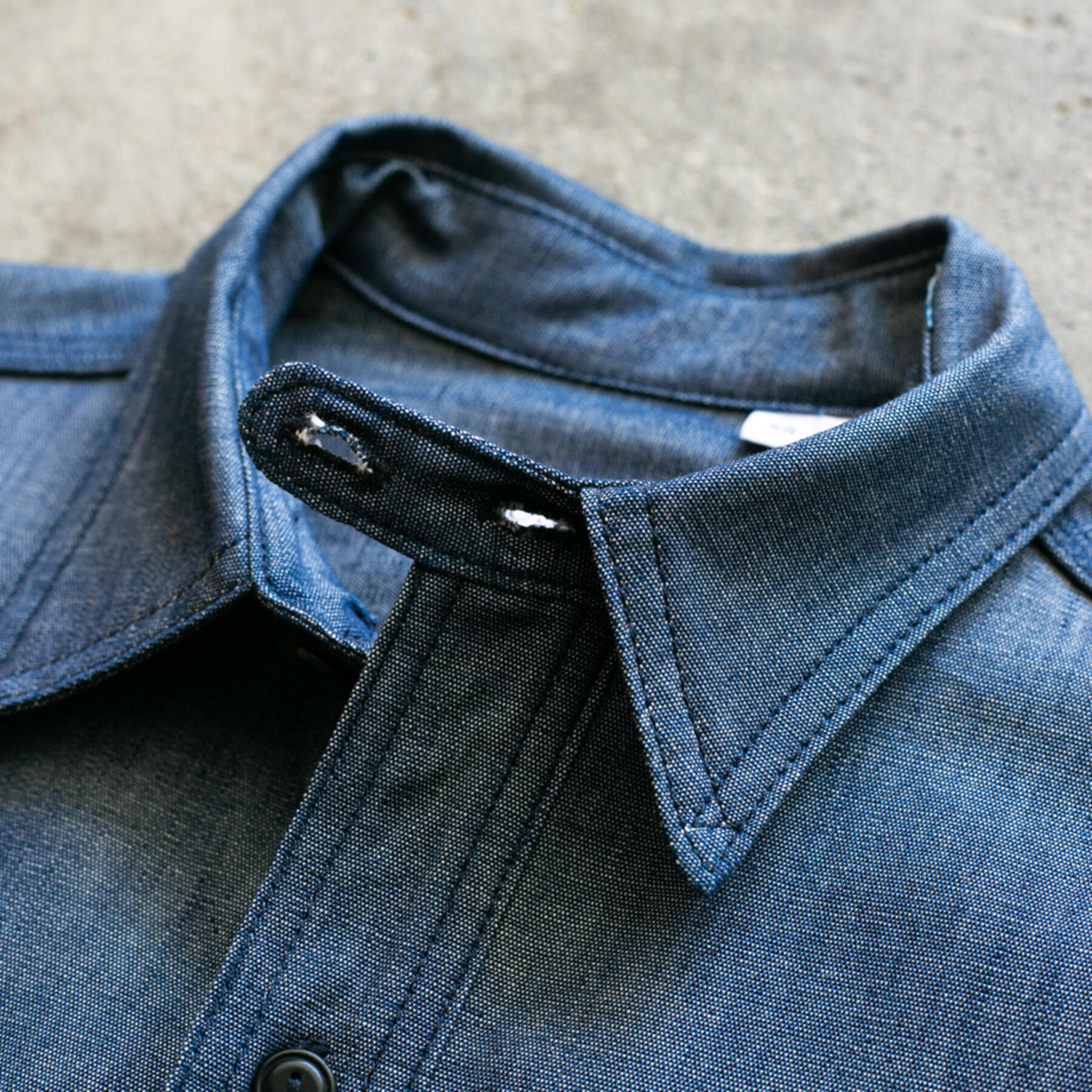 gustin #87 cone indigo chambray workshirt
