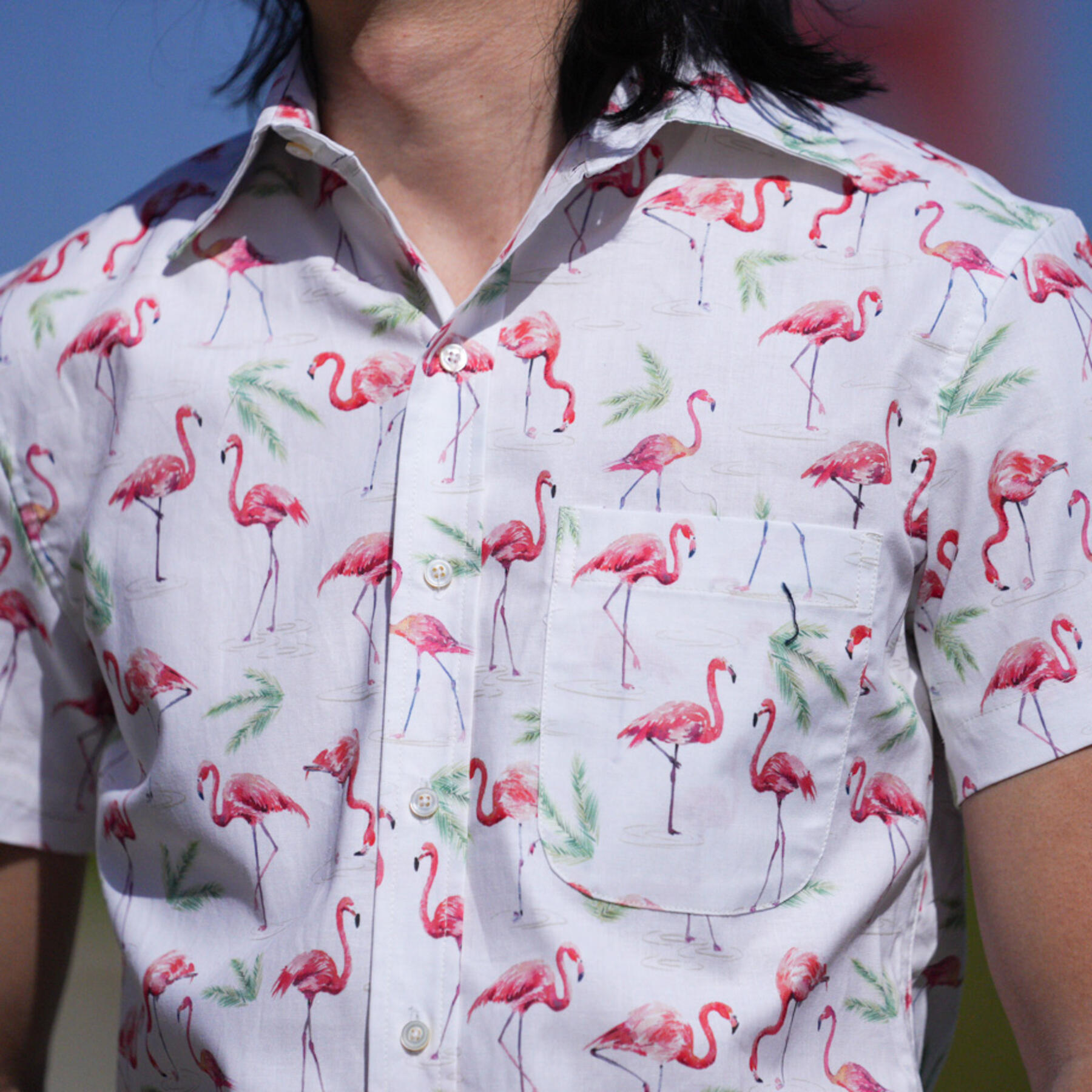 gustin #765 flamingos short sleeve shirt