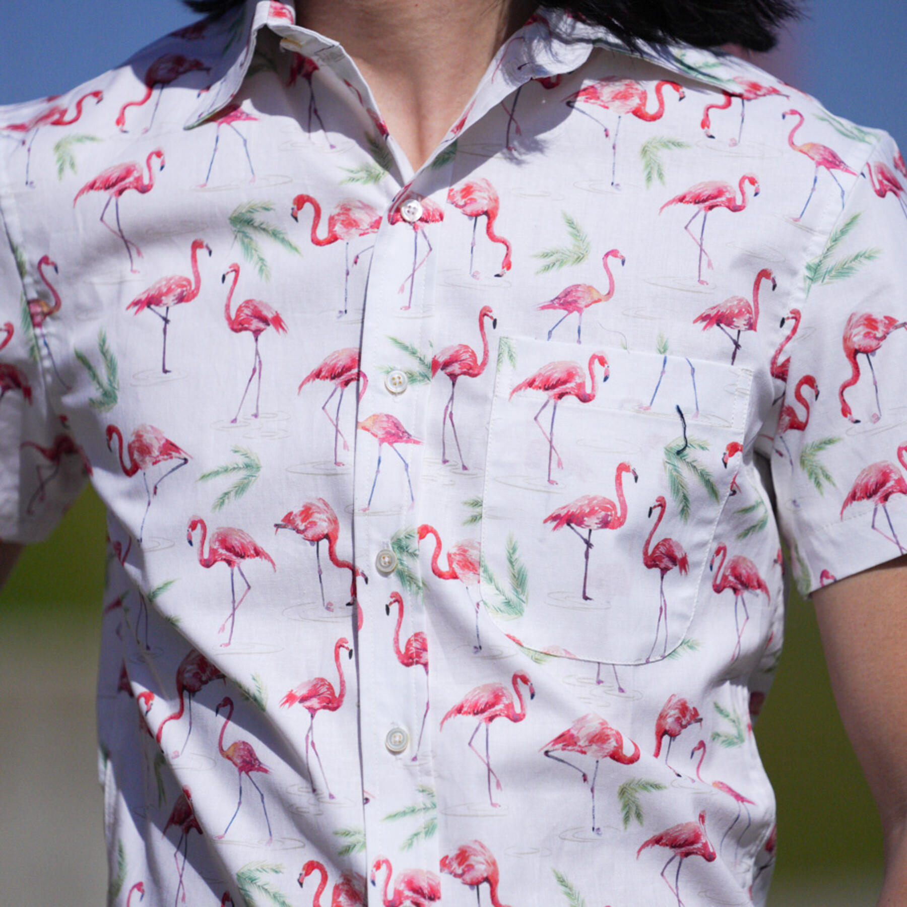gustin #765 flamingos short sleeve shirt