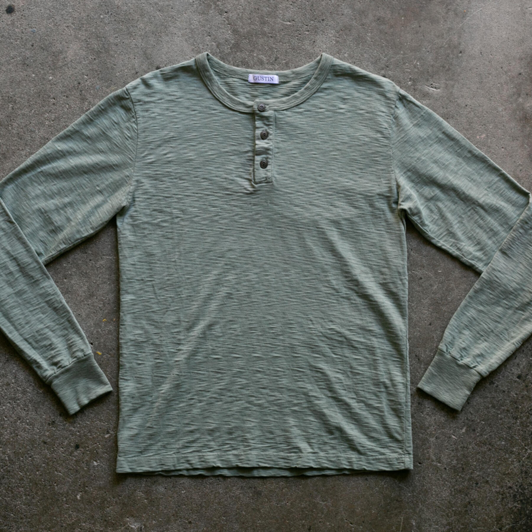 gustin big slub henley 4pk (gold, rust, olive drab, royal)