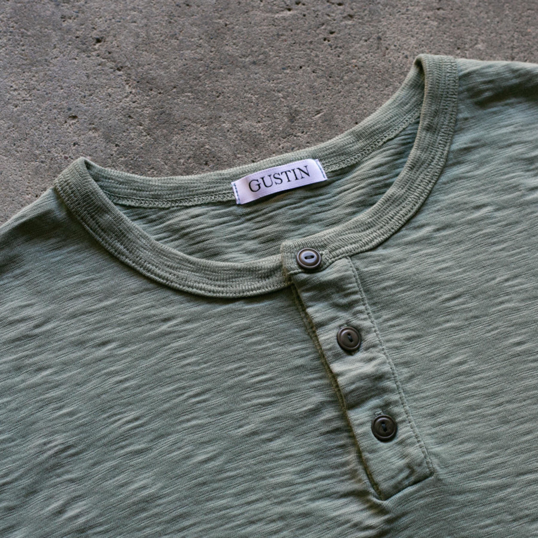 gustin big slub henley 4pk (gold, rust, olive drab, royal)