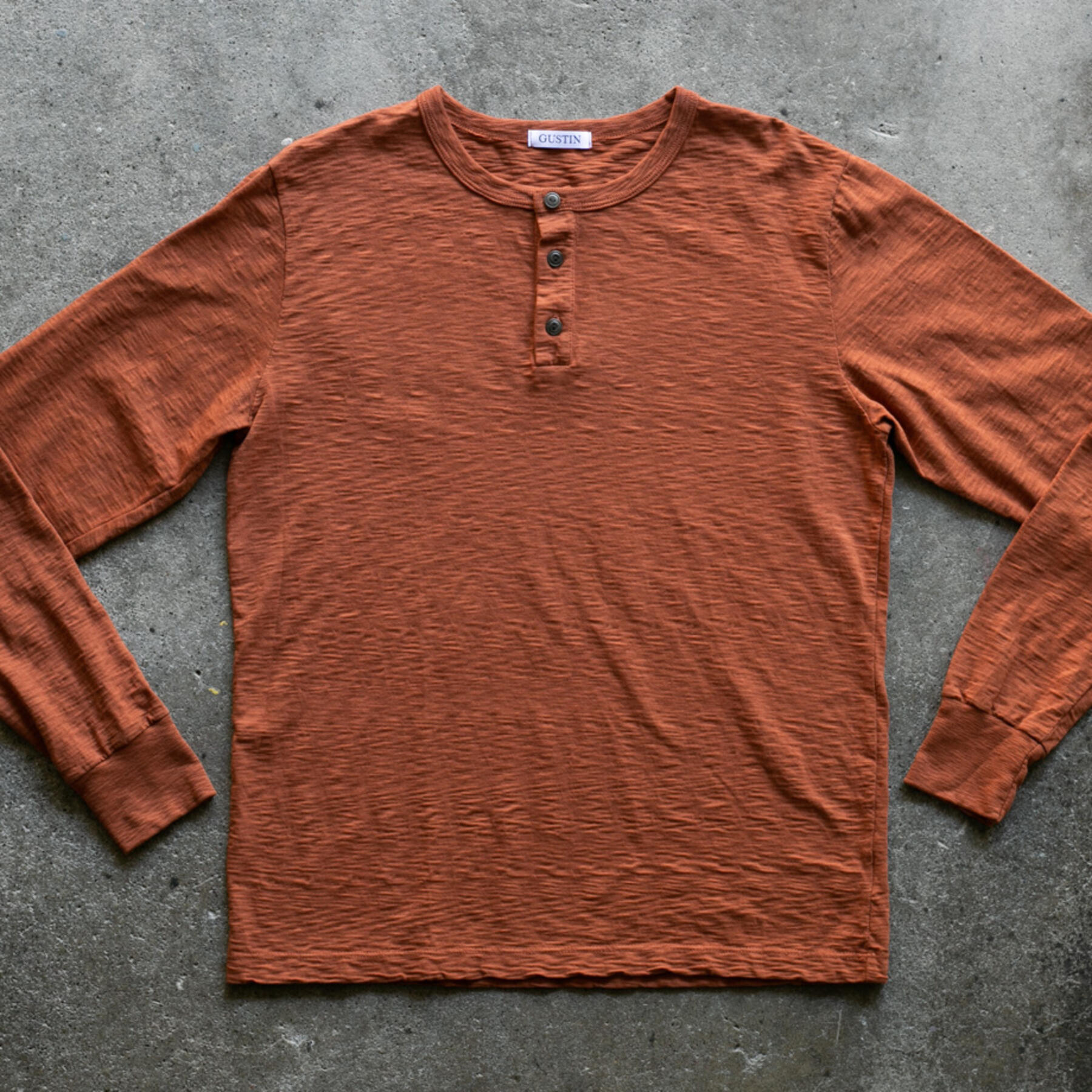 gustin big slub henley 4pk (gold, rust, olive drab, royal)