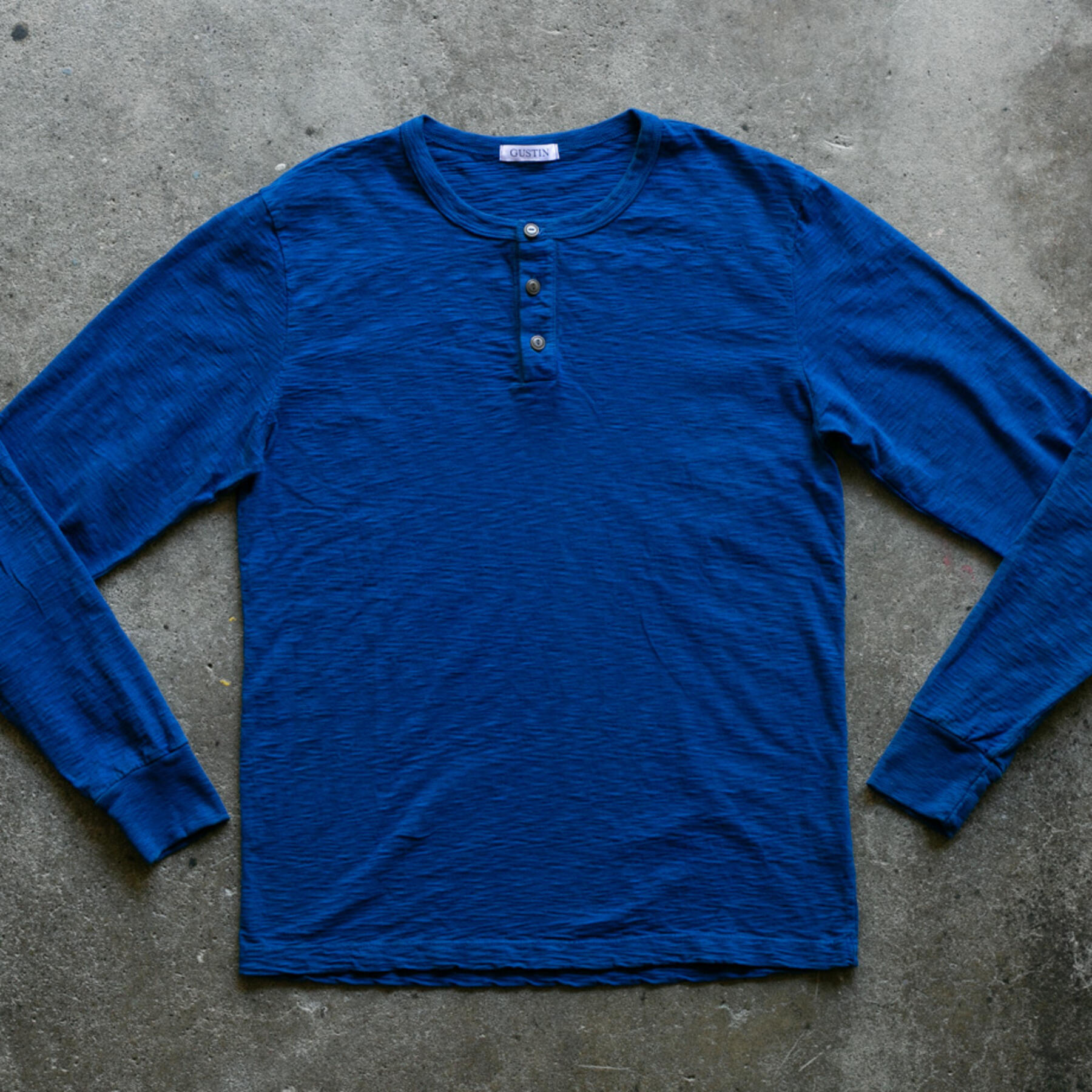 gustin big slub henley - royal