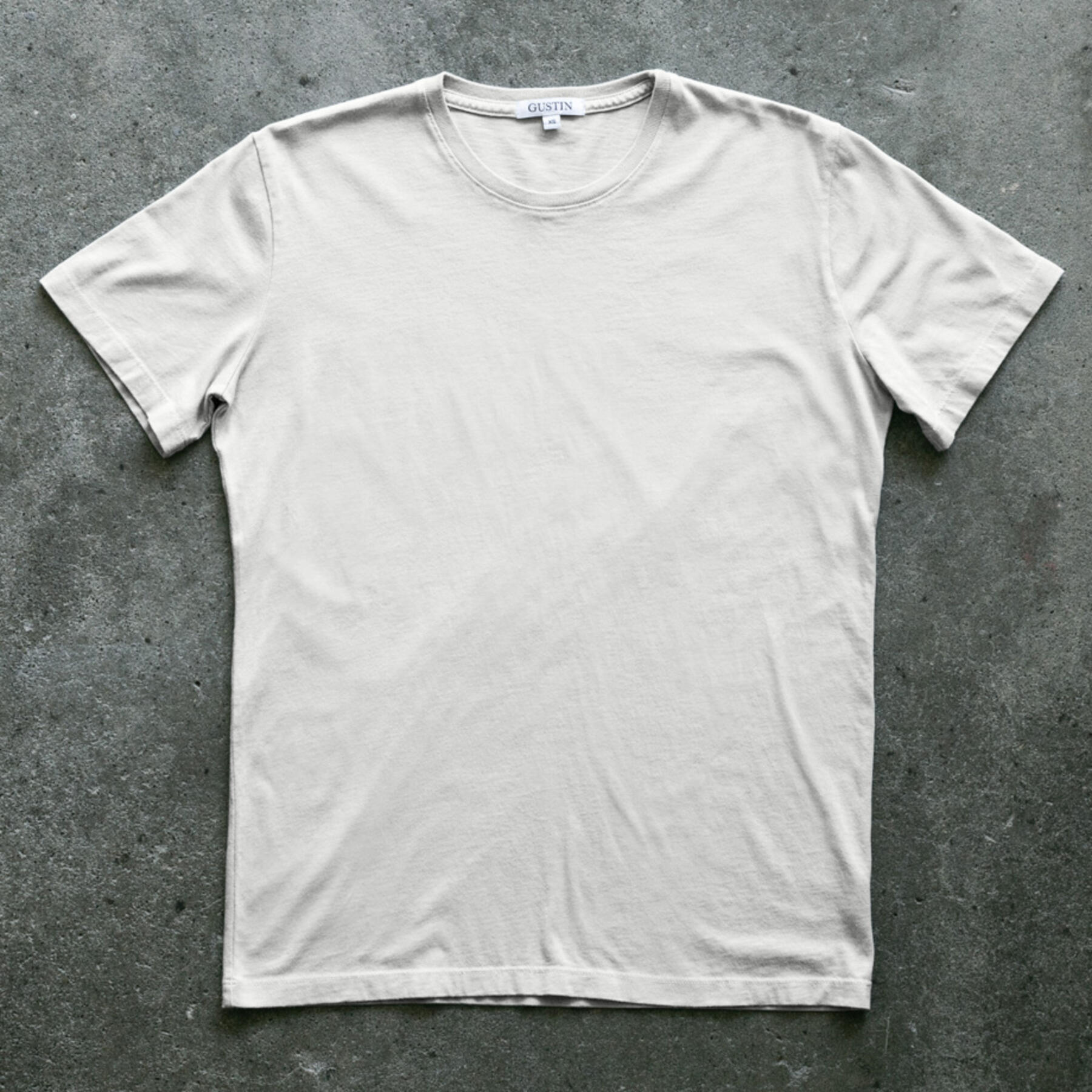 gustin pima cotton pigment dye t-shirt 2 pack (oatmeal)