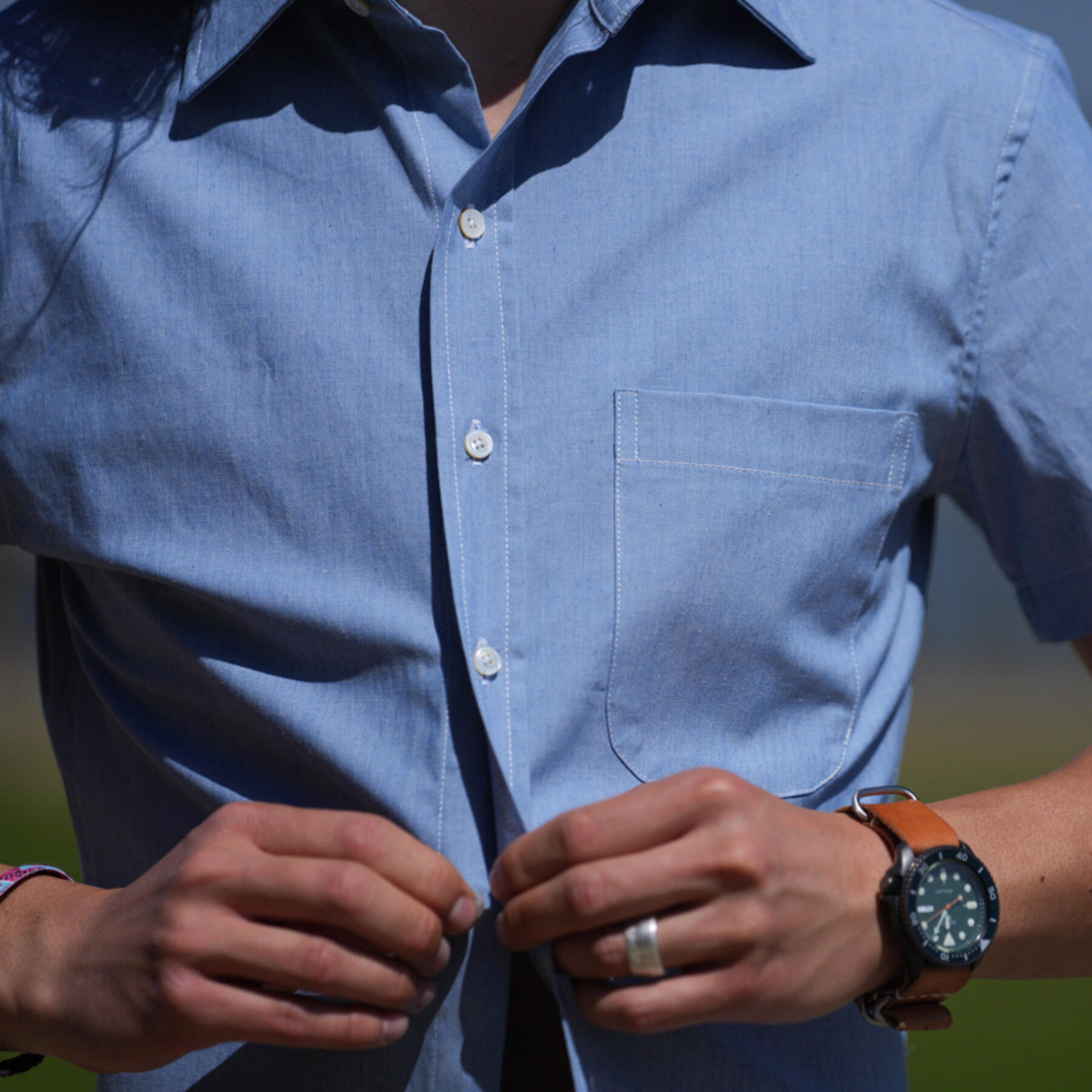 gustin #768 silk chambray - sky