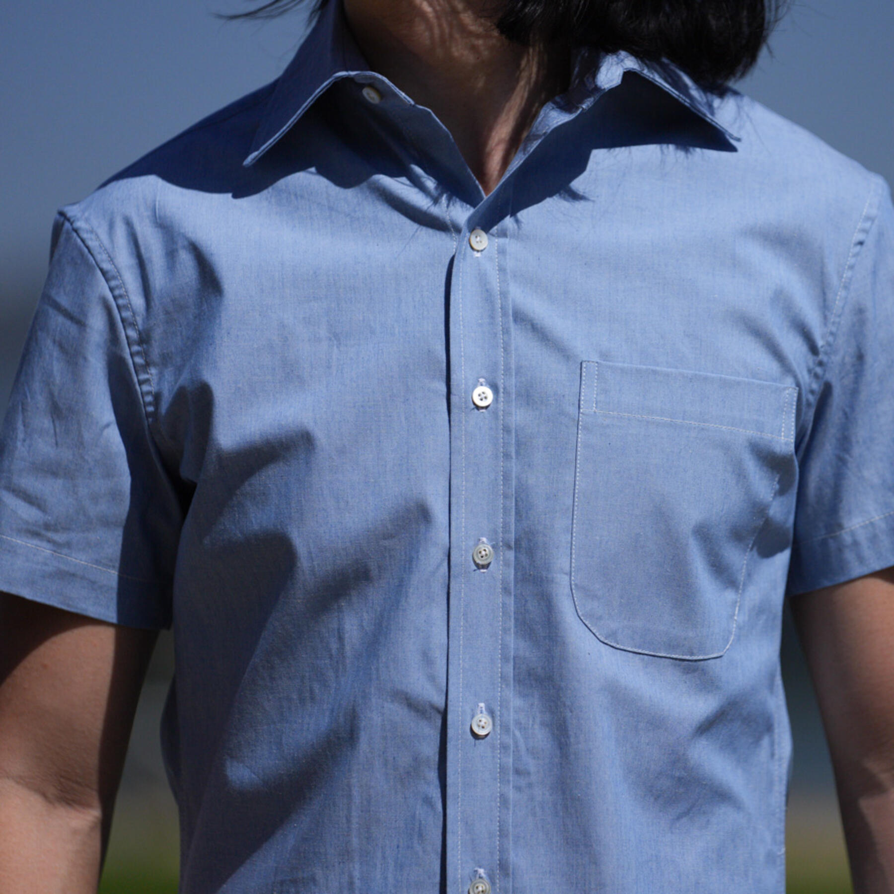 gustin #768 silk chambray - sky