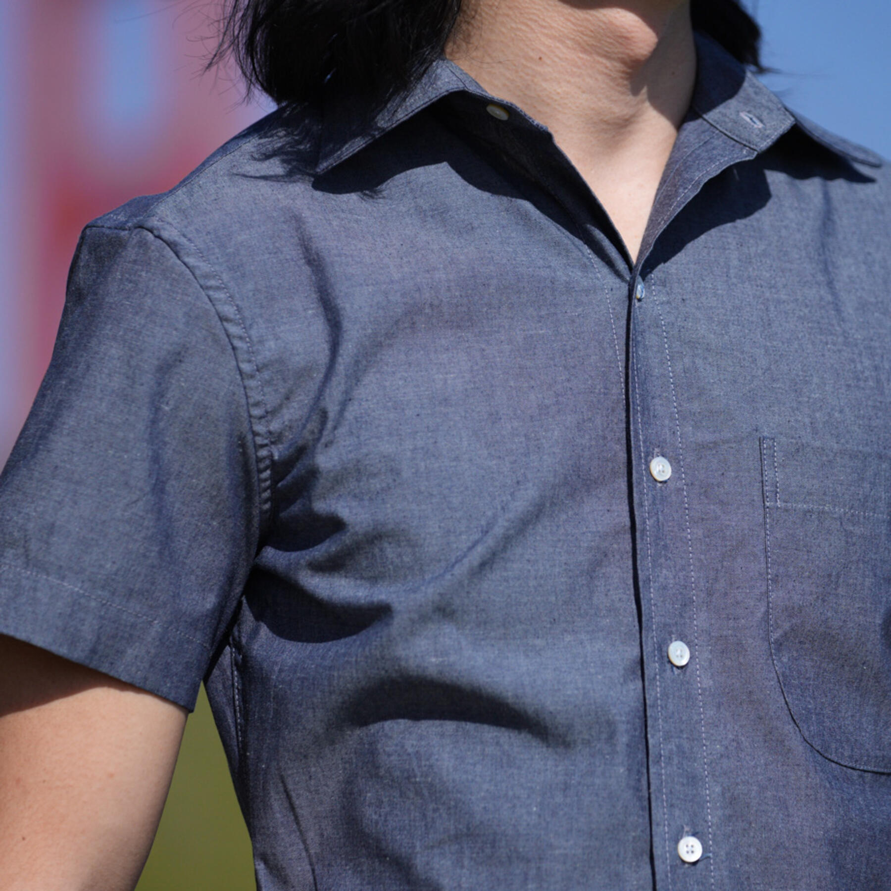 gustin #770 silk chambray - dark indigo