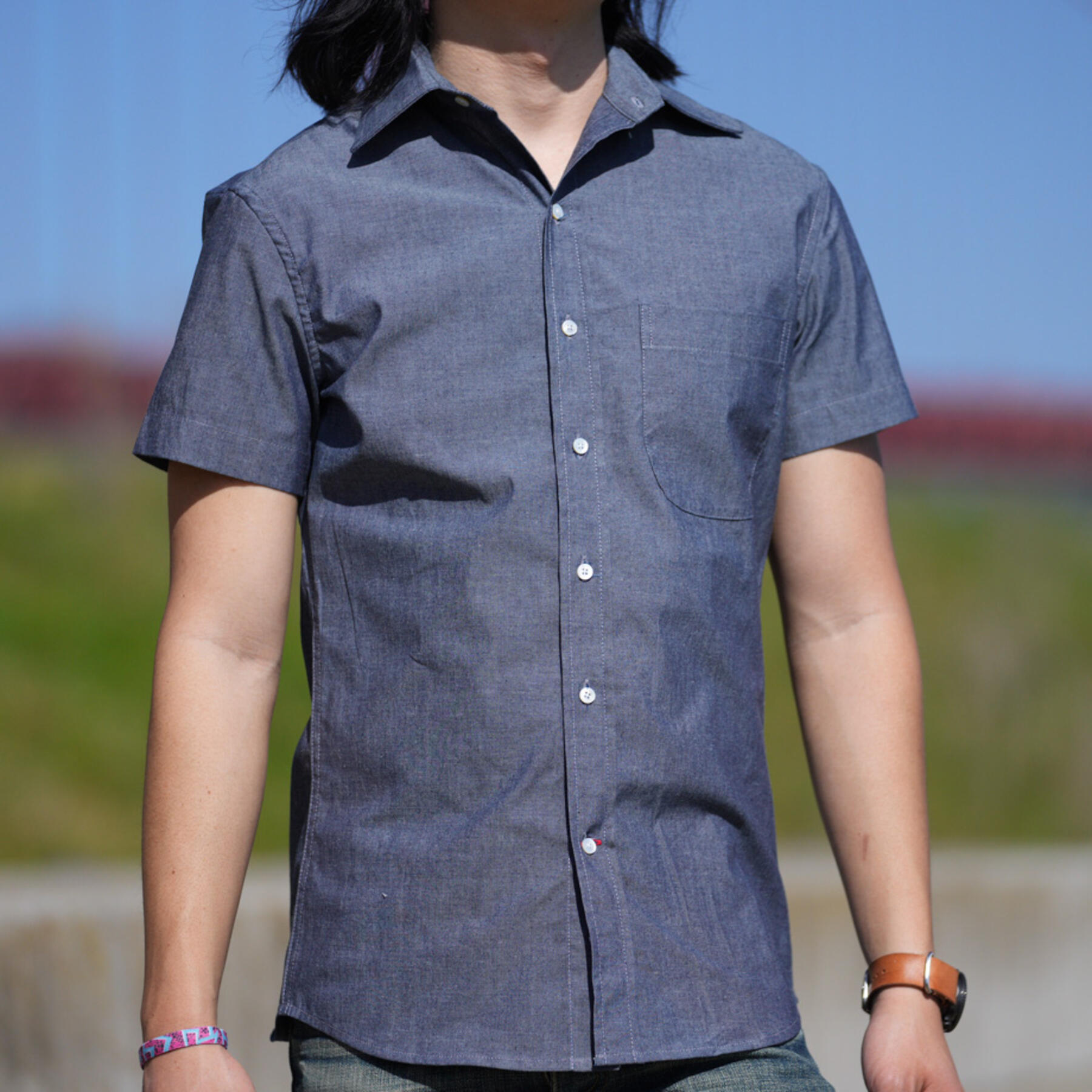 gustin #770 silk chambray - dark indigo