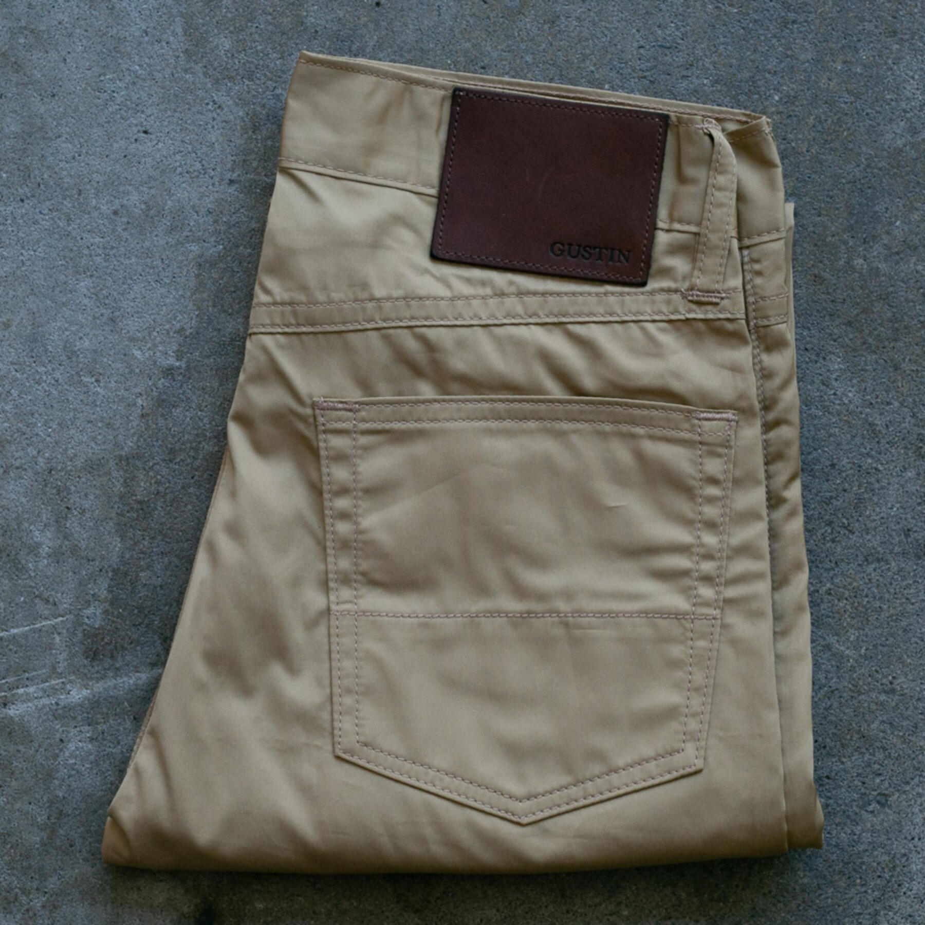 gustin #110 giza cotton 5 pocket - khaki