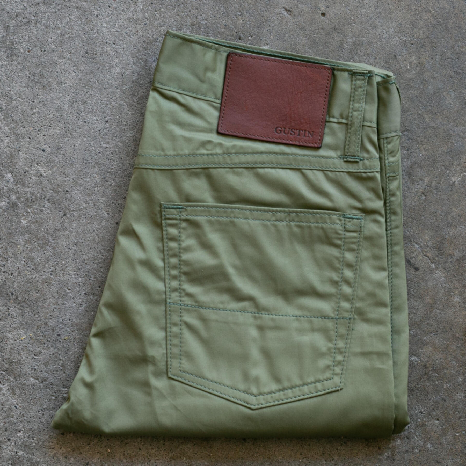 gustin #111 giza cotton 5 pocket - olive drab