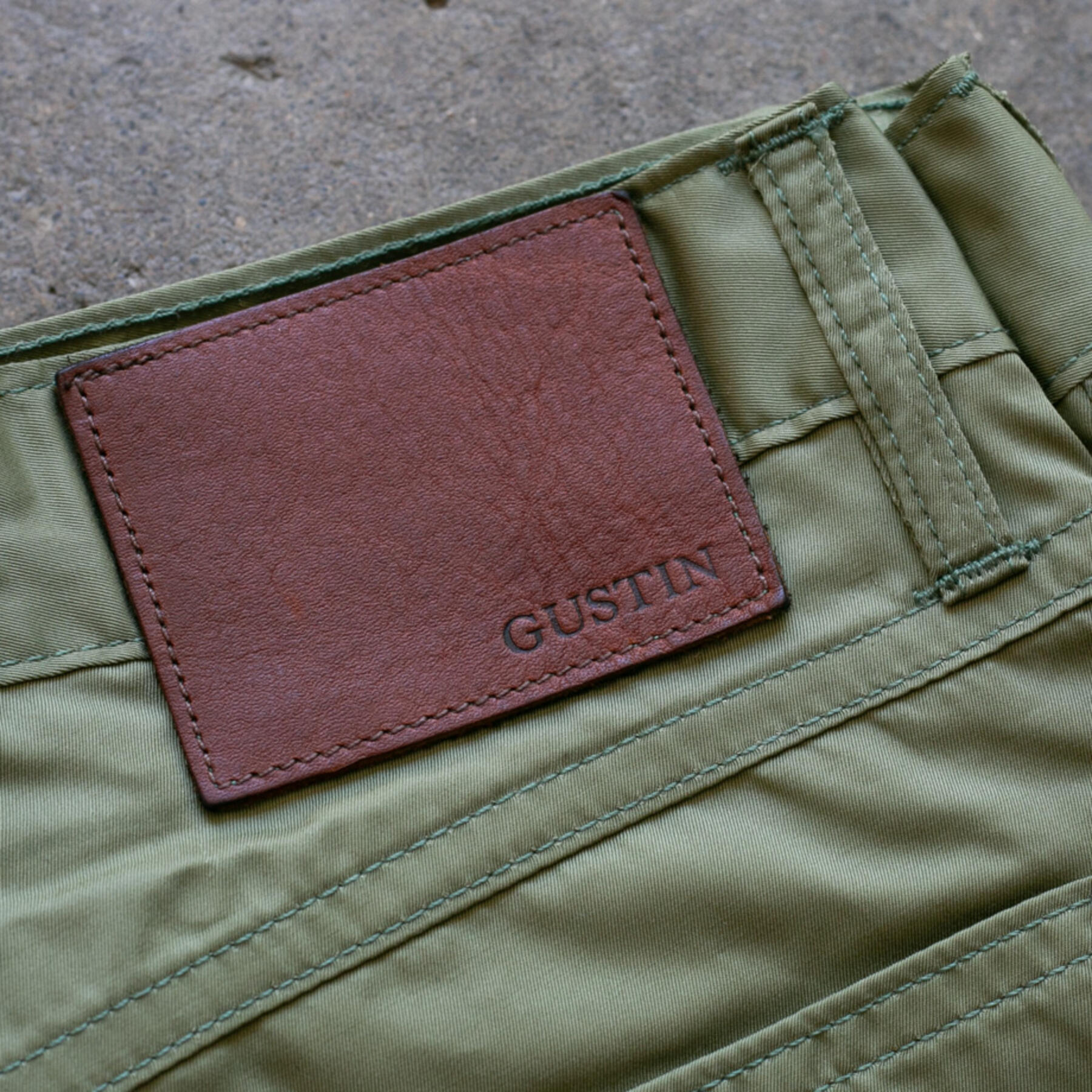 gustin #111 giza cotton 5 pocket - olive drab