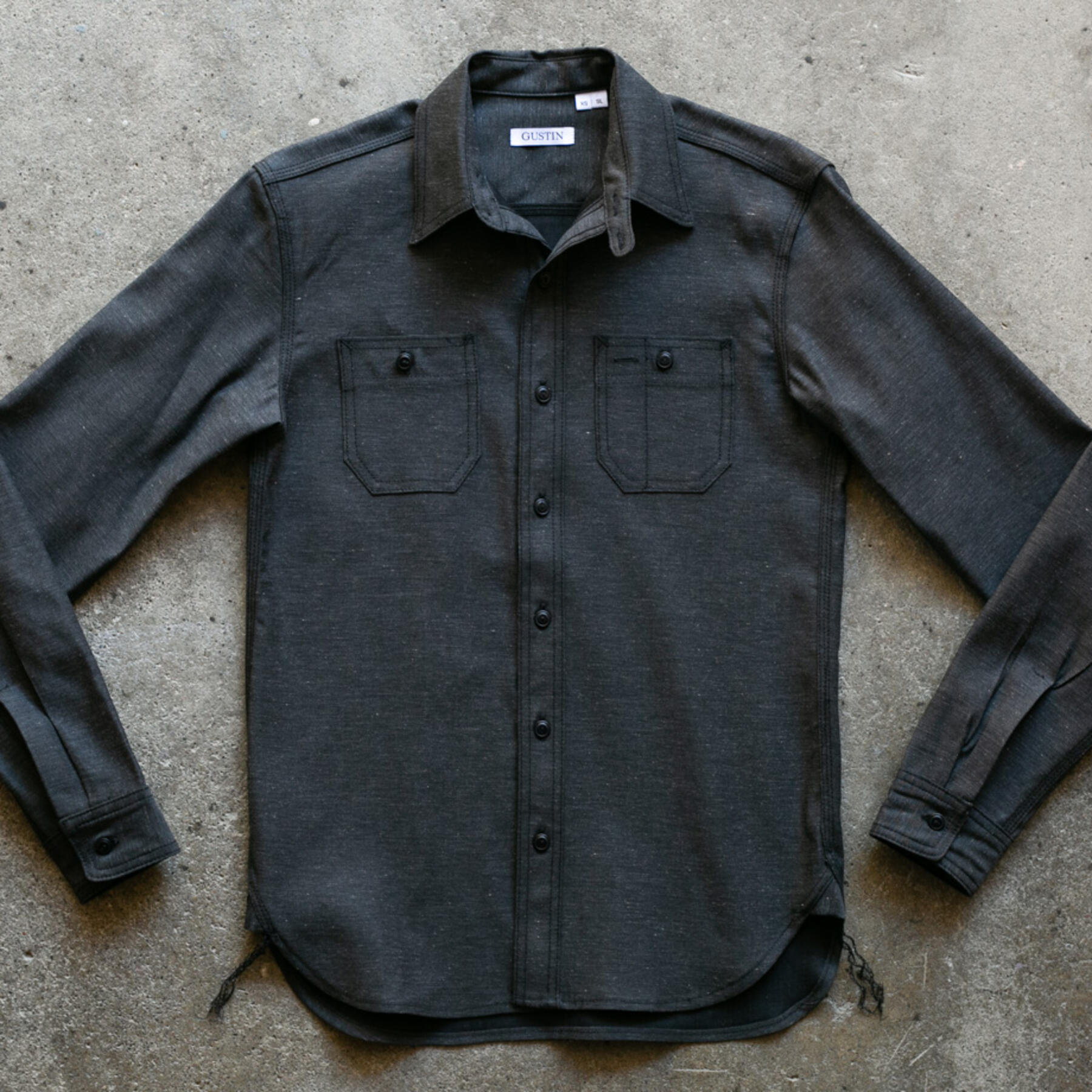 gustin #90 xblack workshirt - charcoal