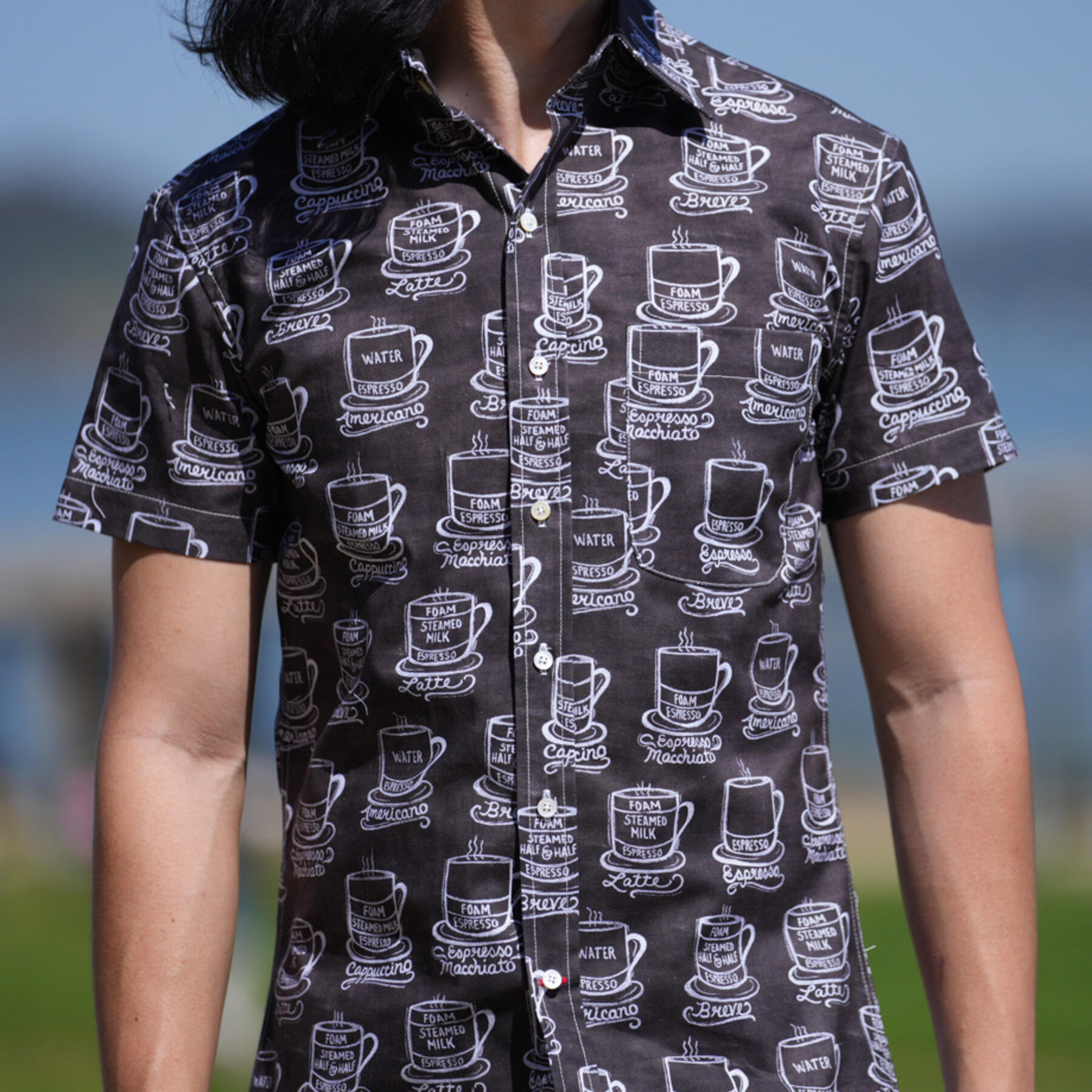 gustin #837 espresso short sleeve shirt