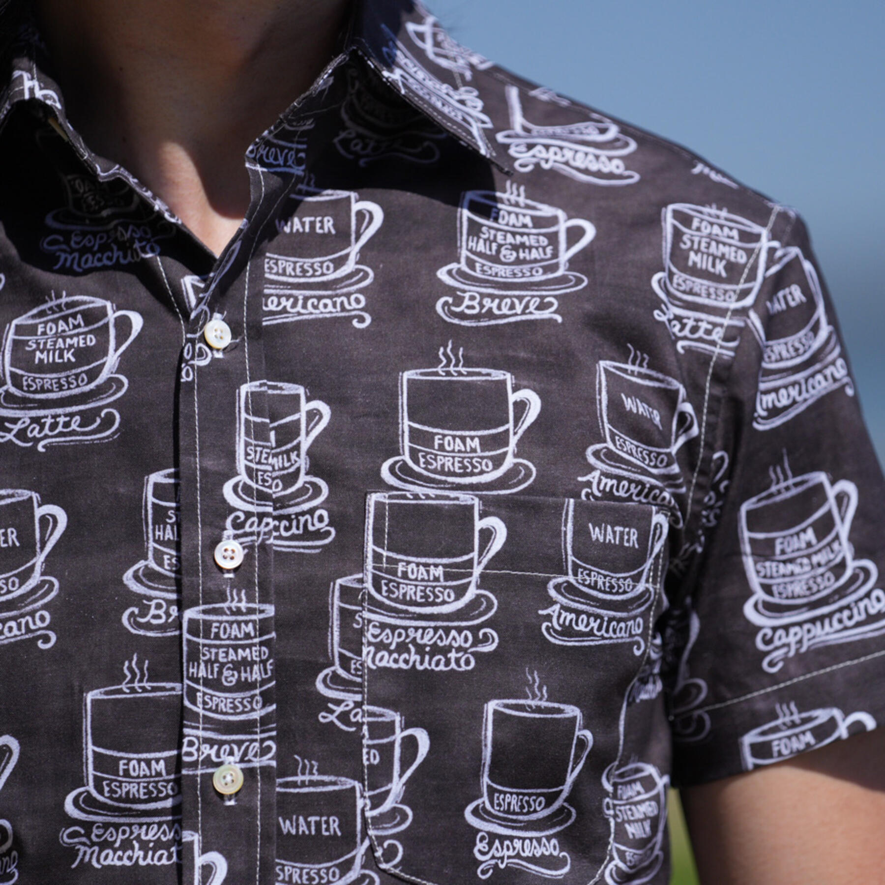 gustin #837 espresso short sleeve shirt