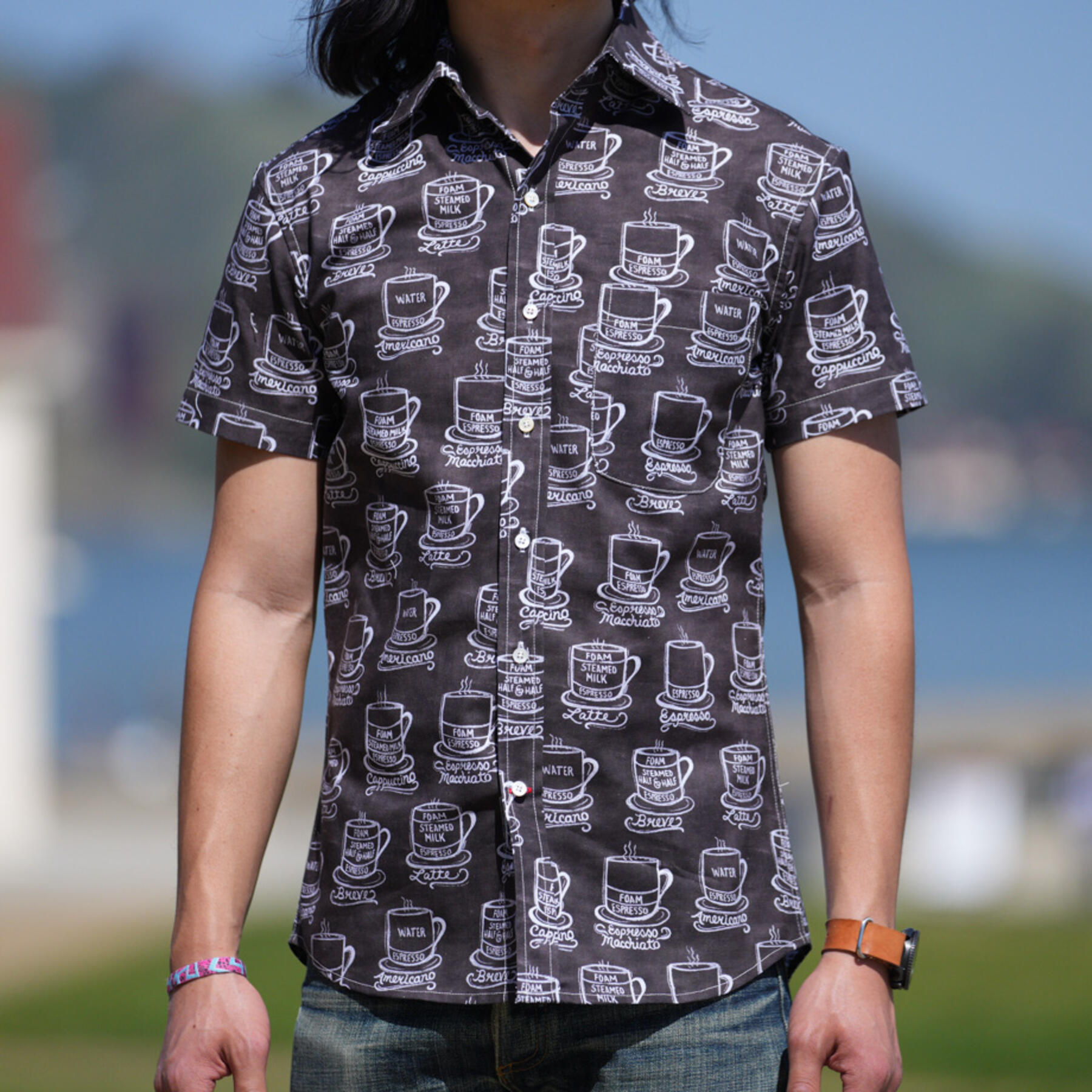 gustin #837 espresso short sleeve shirt