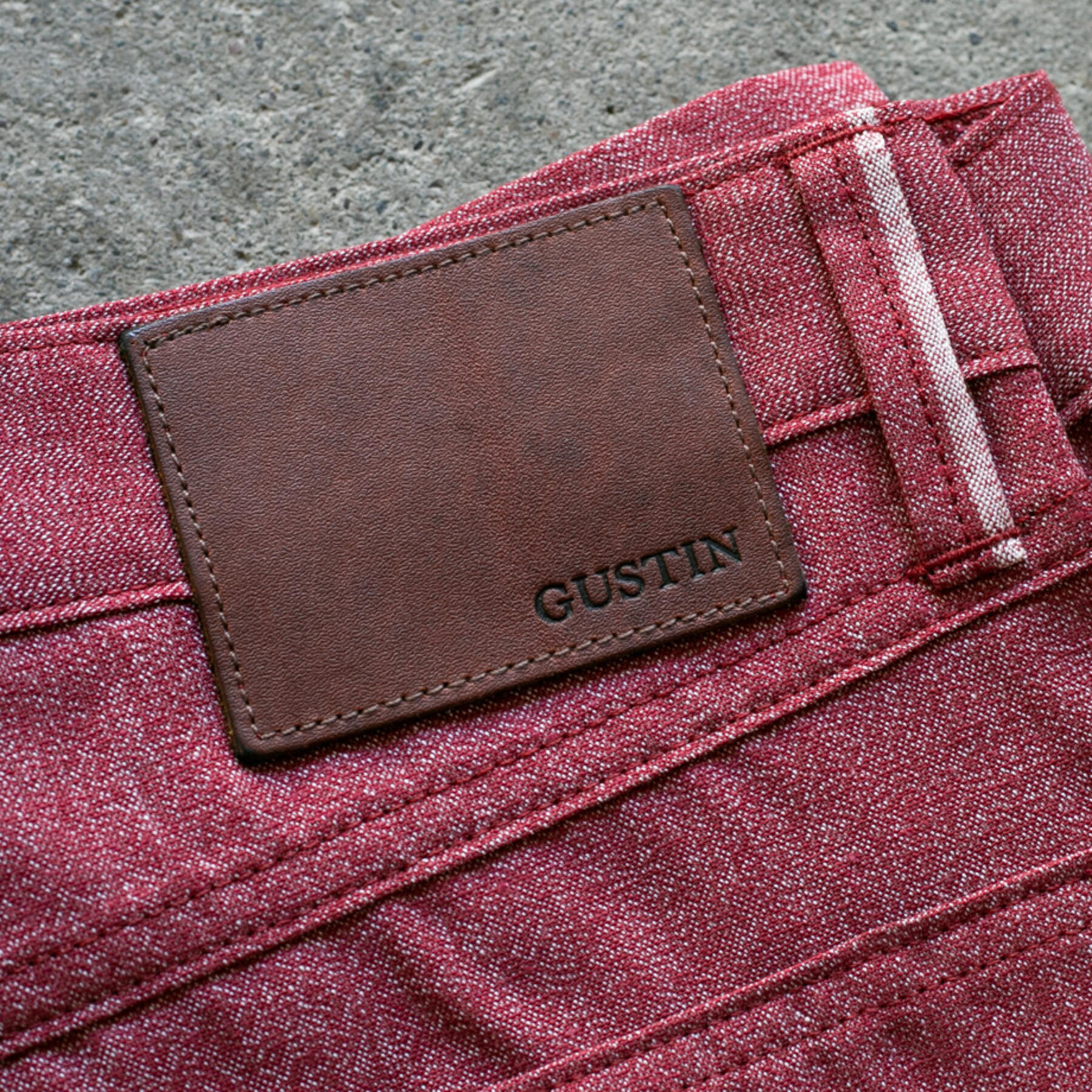 gustin #507 melange selvedge - oxblood