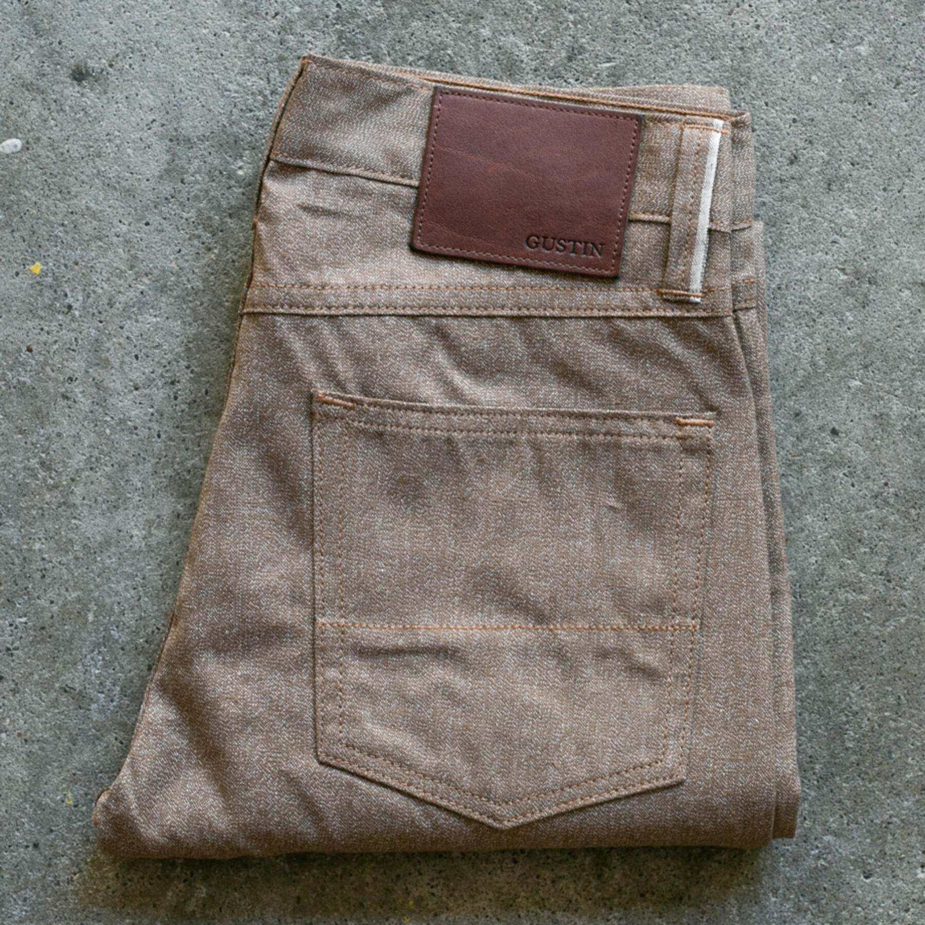 gustin #508 melange selvedge - wood