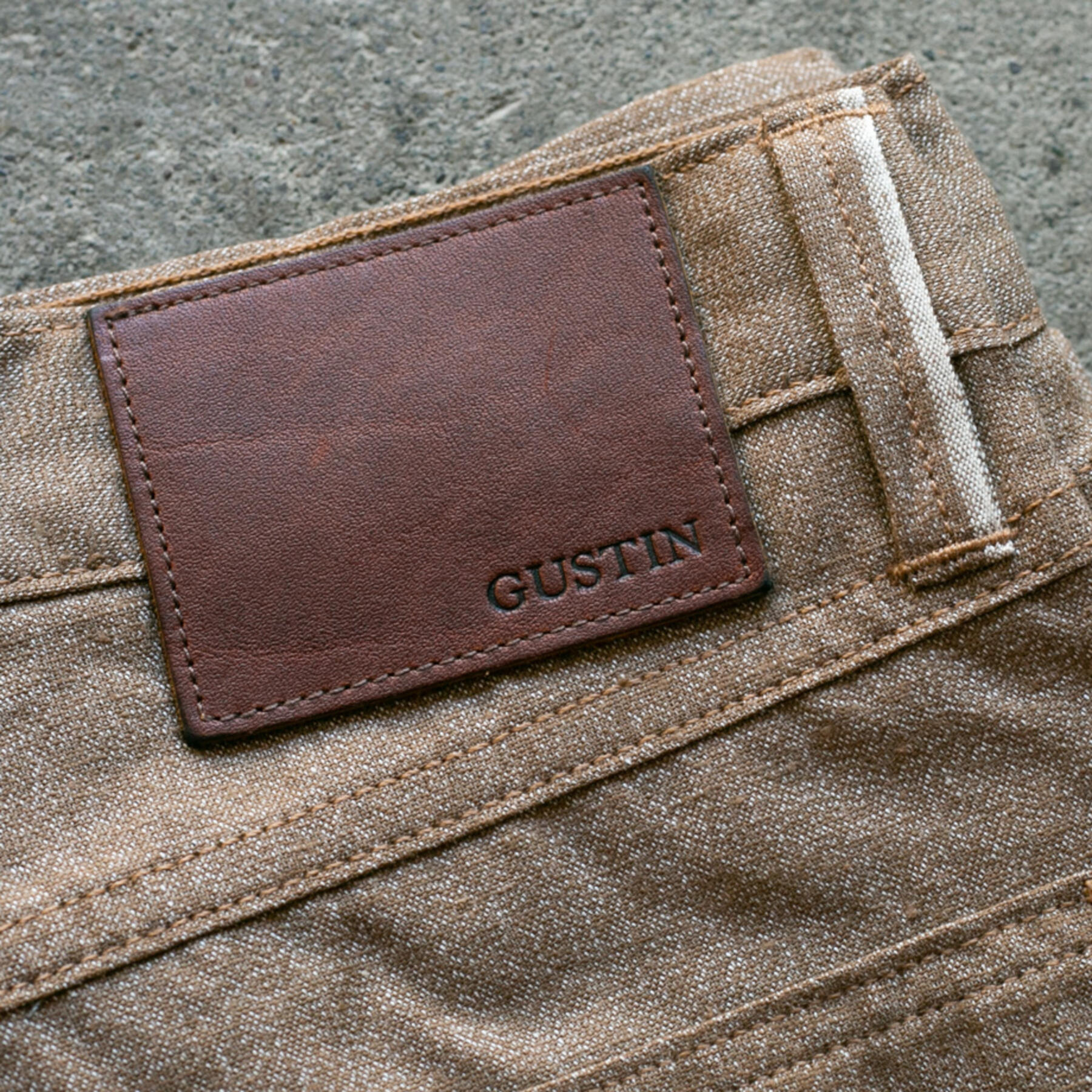 gustin #508 melange selvedge - wood