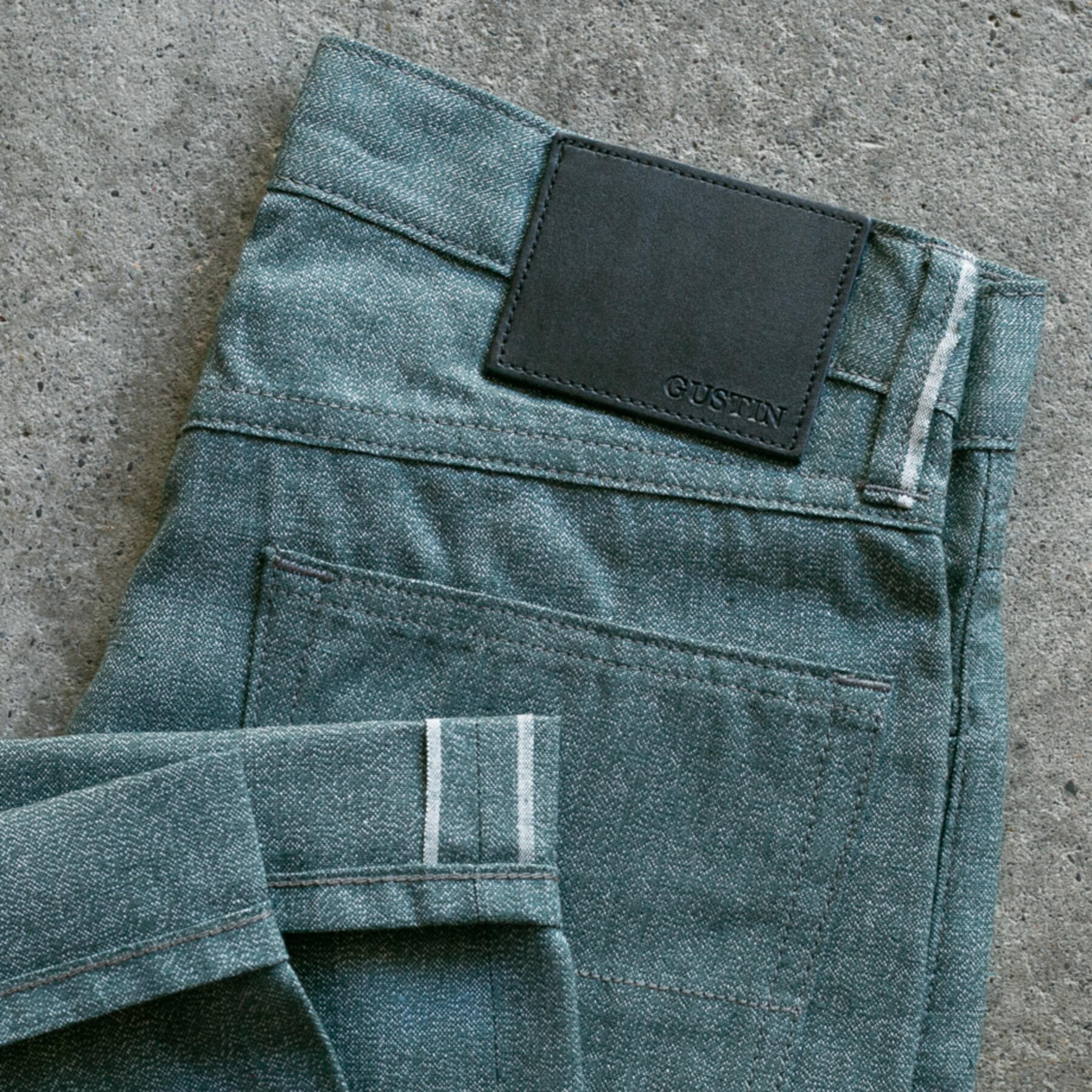 gustin #509 melange selvedge - sage