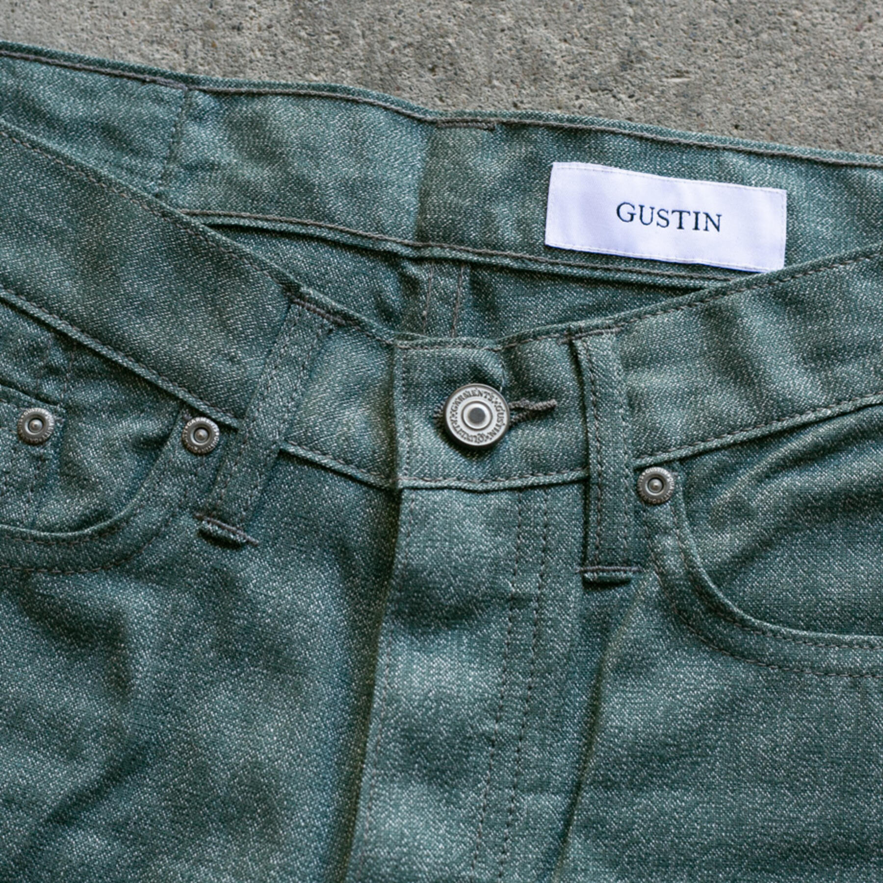 gustin #509 melange selvedge - sage