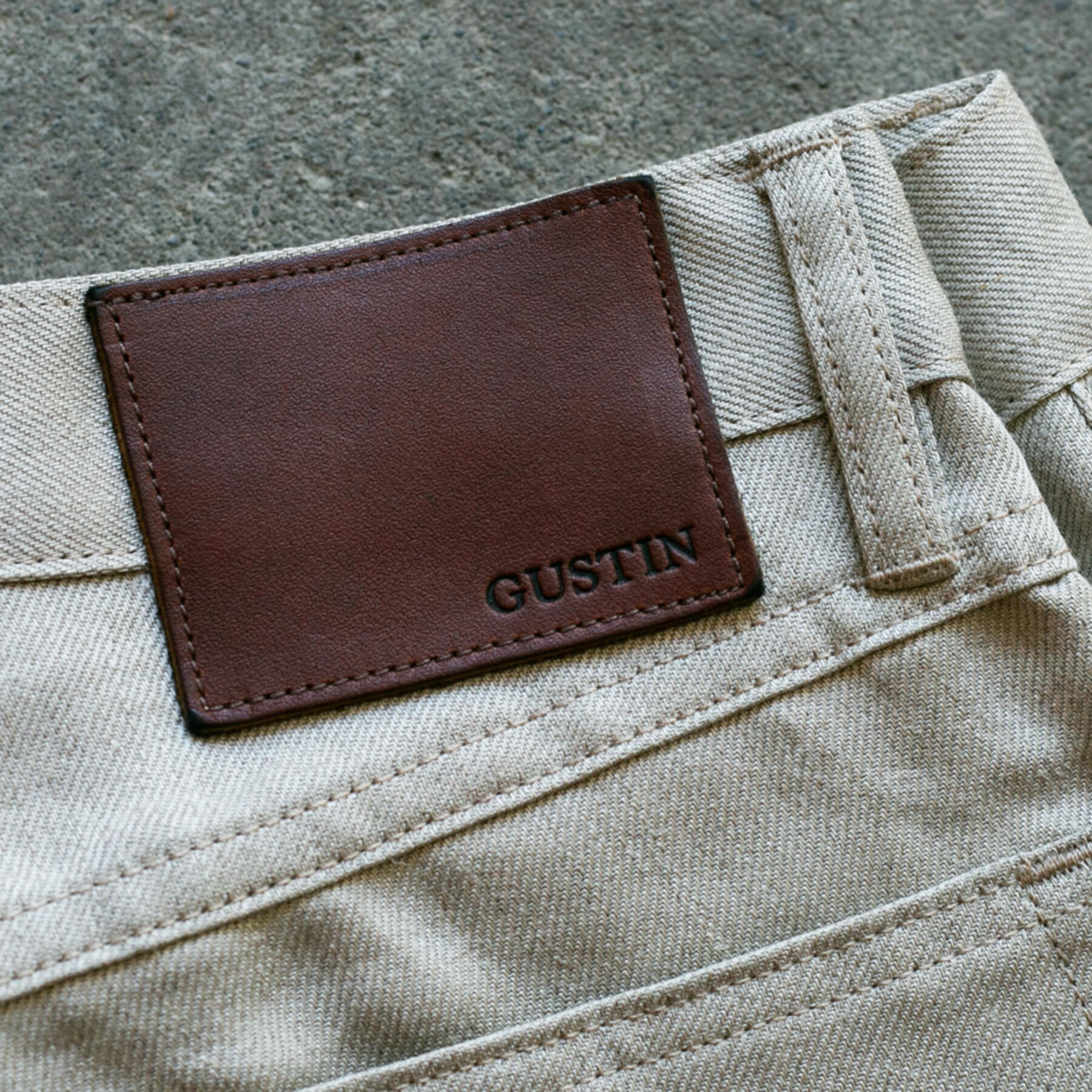 gustin #114 japan linen 100 5 pocket - taupe