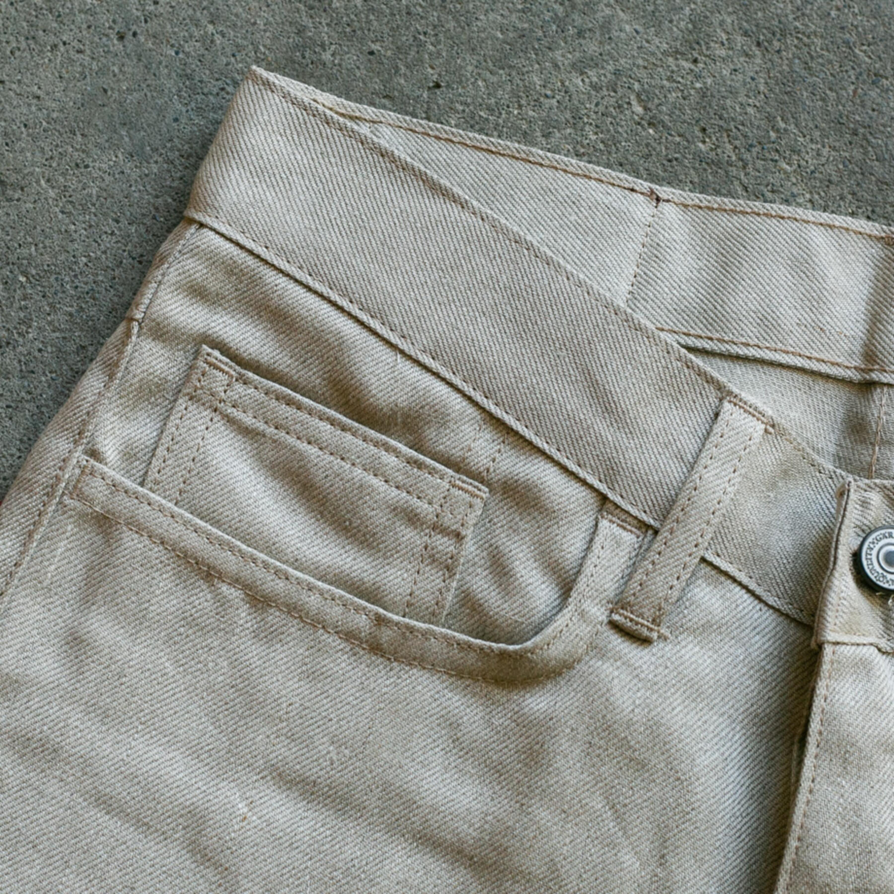 gustin #114 japan linen 100 5 pocket - taupe