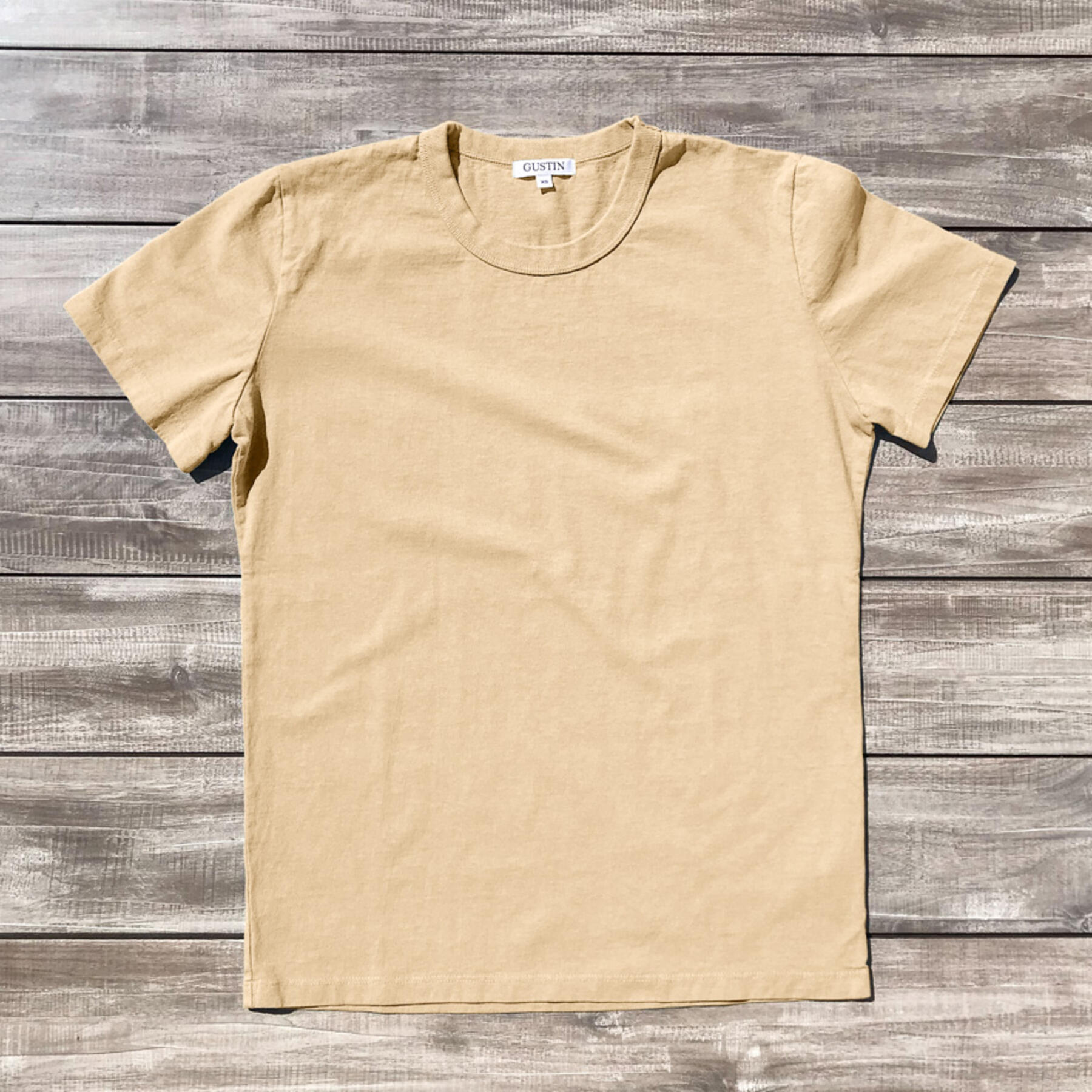 gustin heavyweight t-shirt 1950s collection (peach, green mist, lemon)