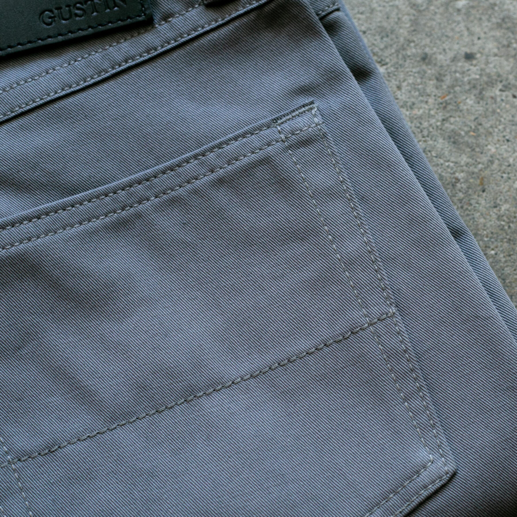 gustin #117 organic titanium twill 5 pocket