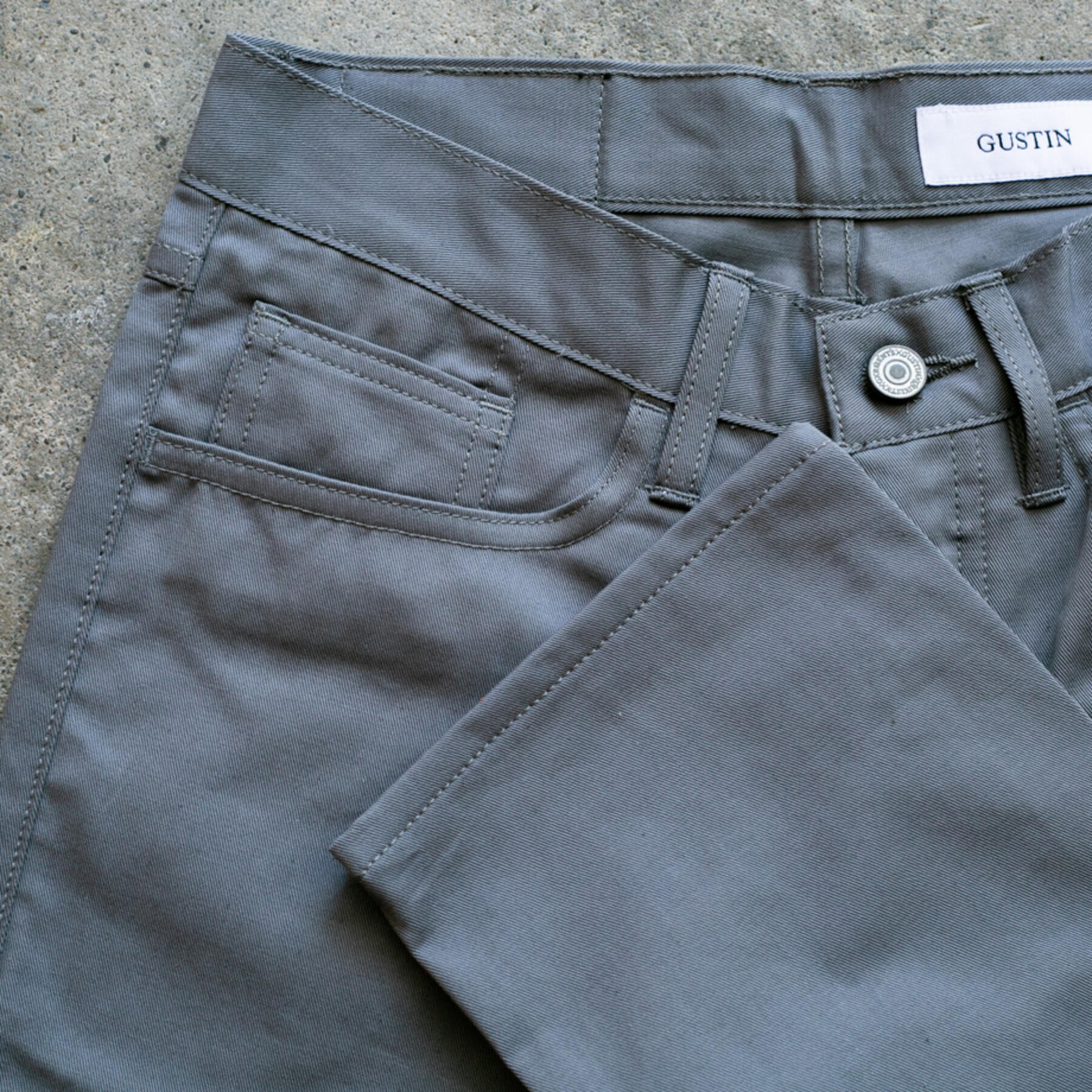 gustin #117 organic titanium twill 5 pocket