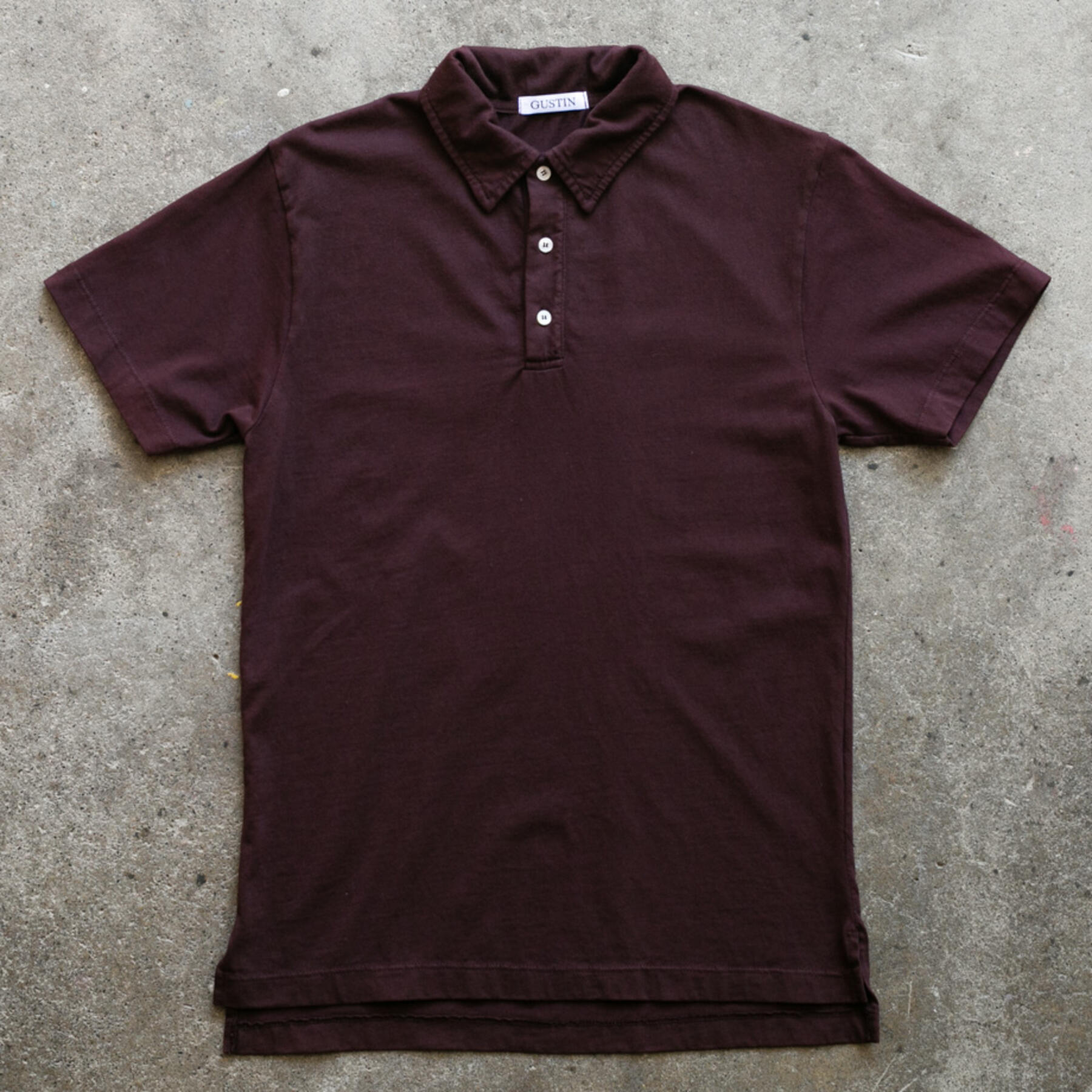 gustin classic jersey polo - oxblood