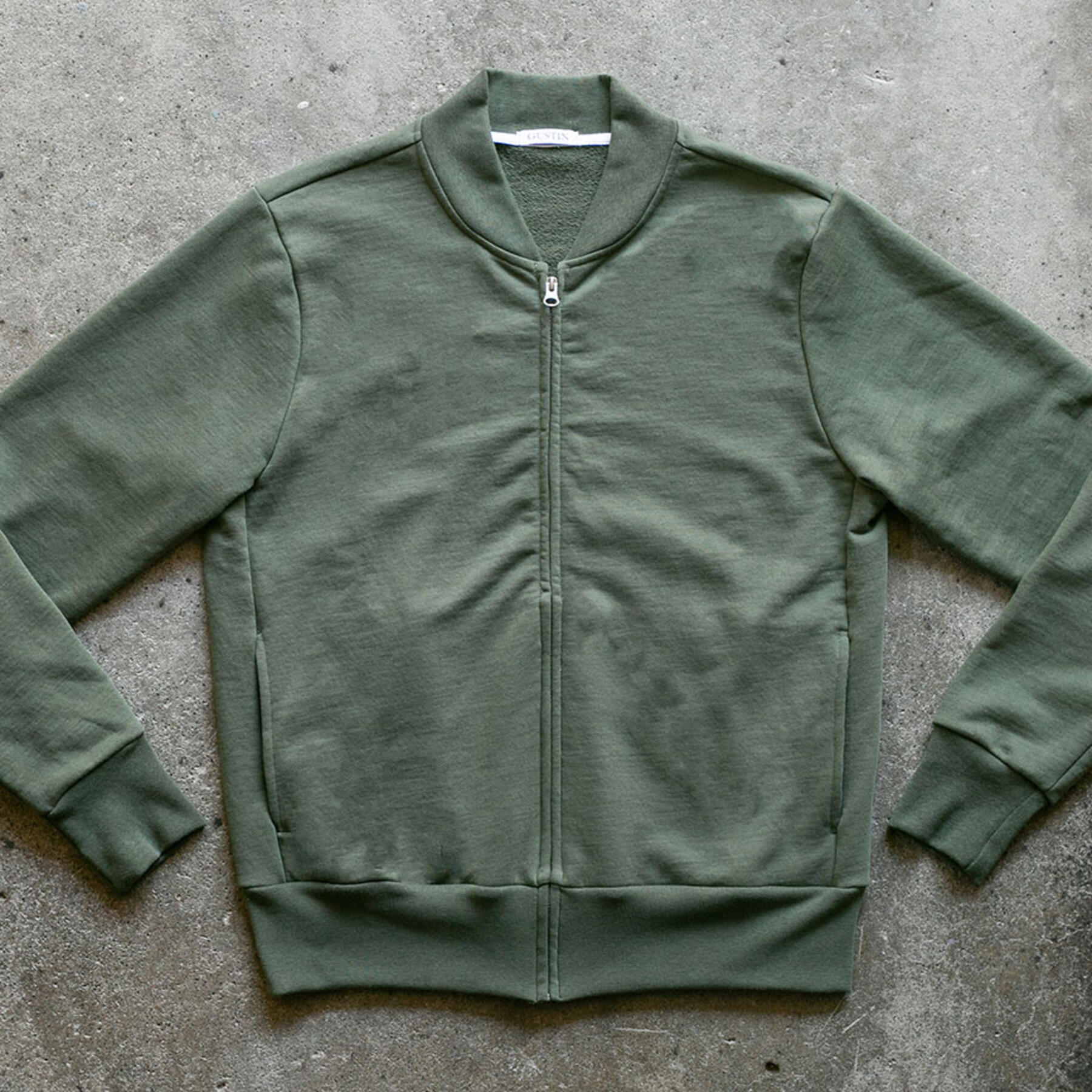 gustin french terry bomber - army